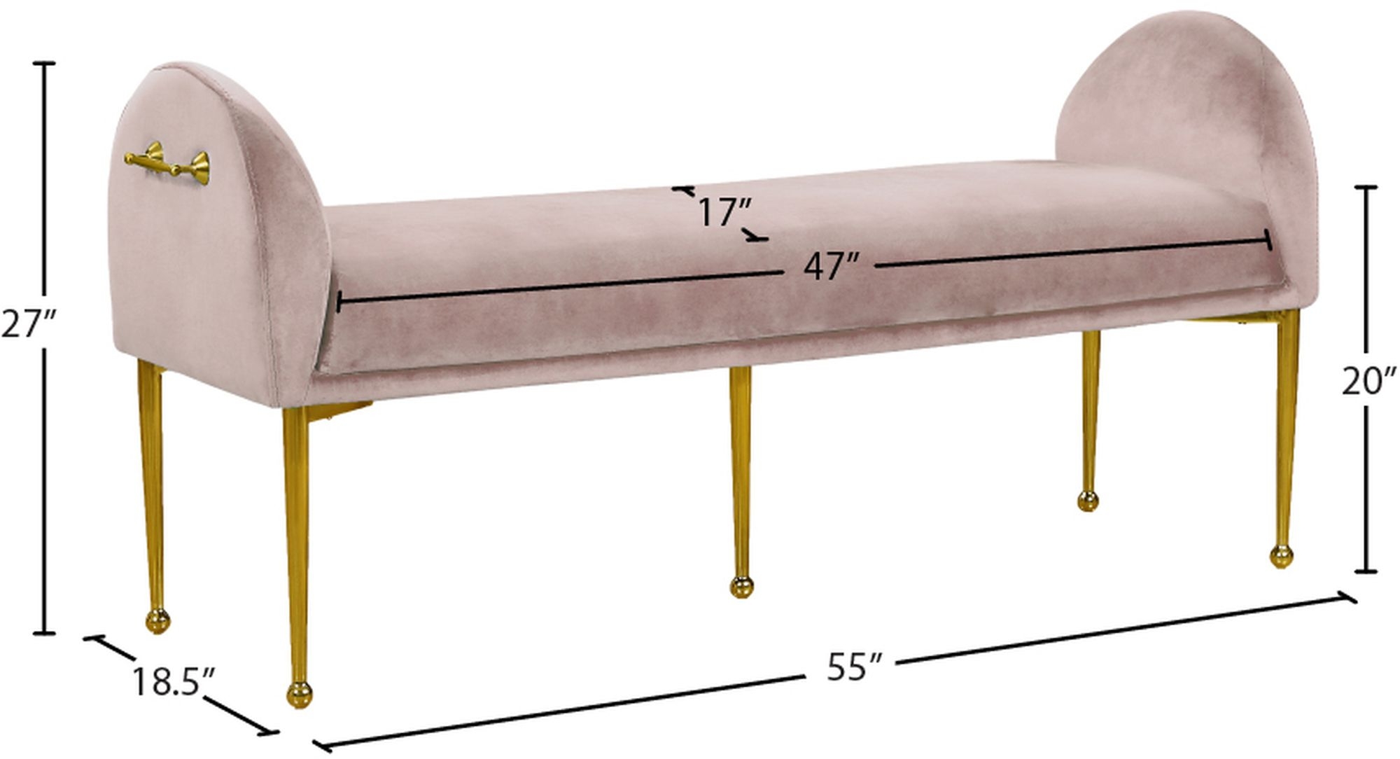 Owen Velvet Bench