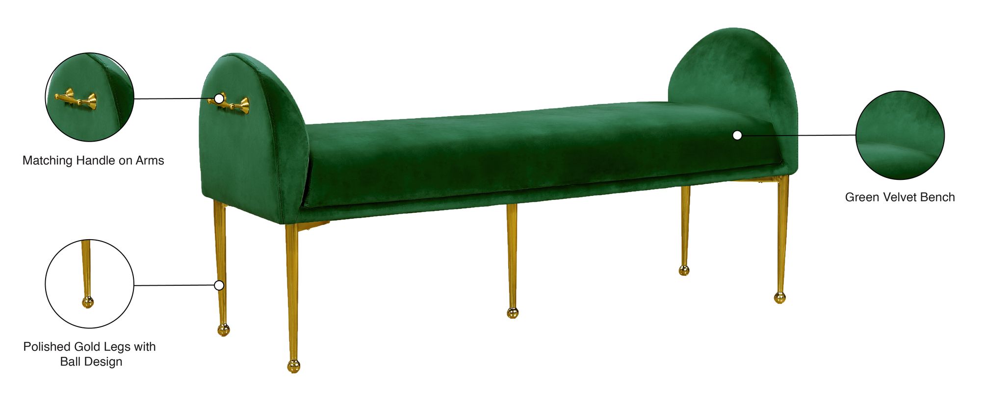 Owen Velvet Bench