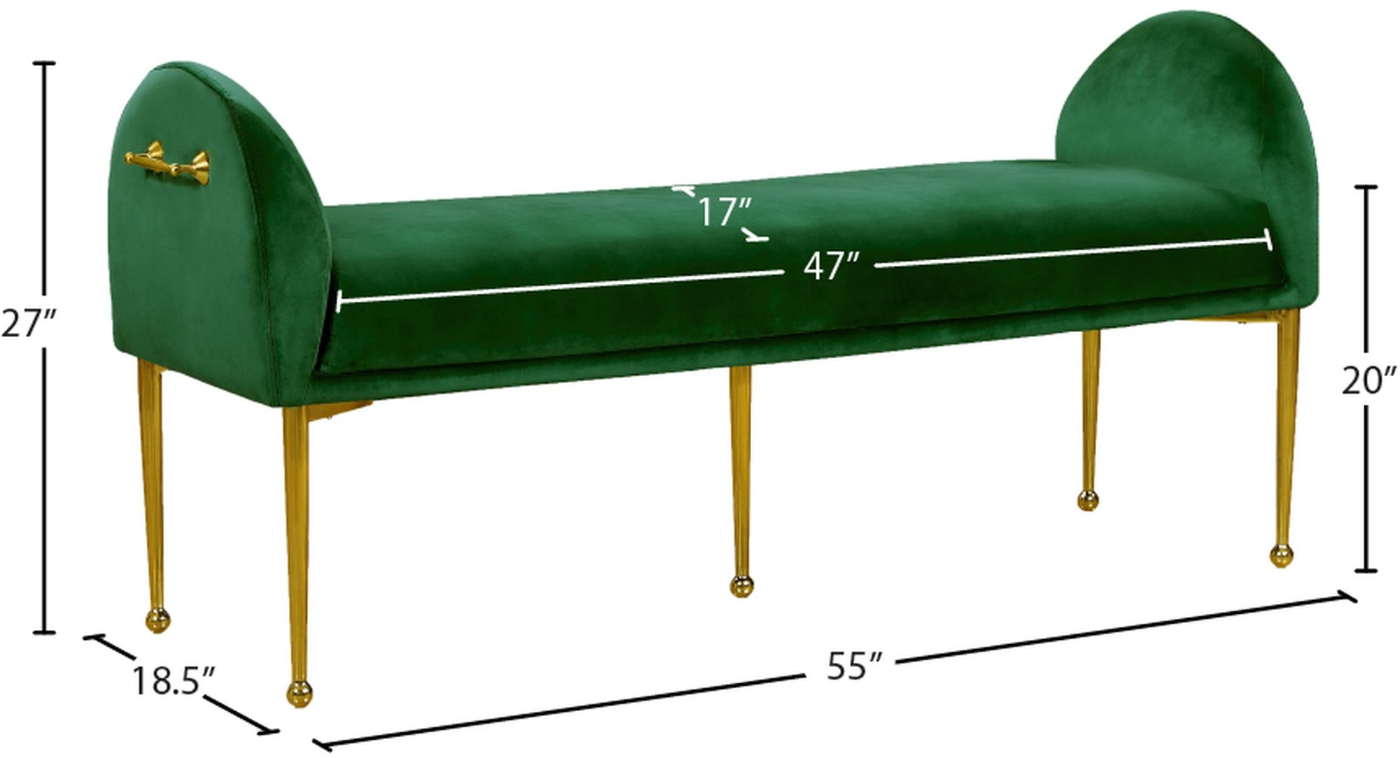 Owen Velvet Bench