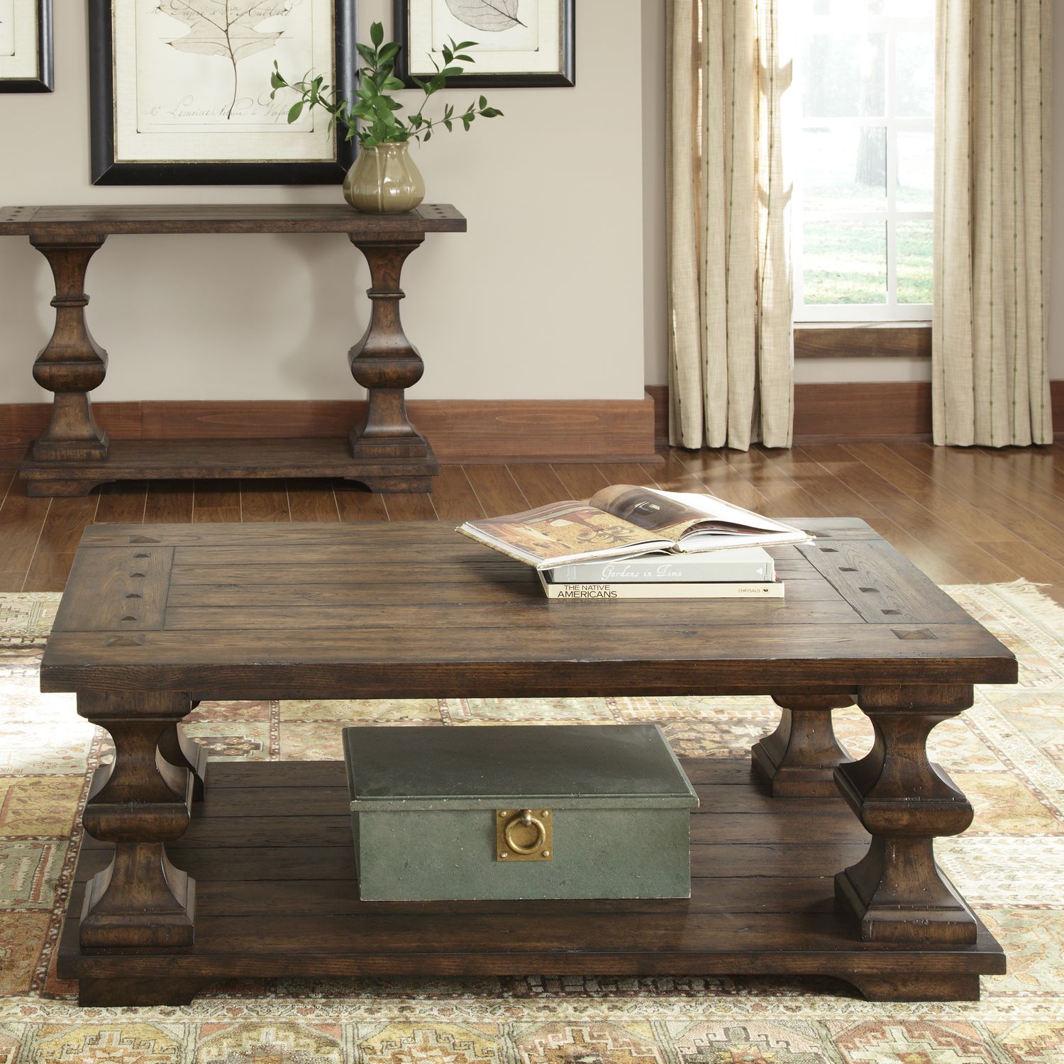 Sedona Rectangular Wood Storage Cocktail Table