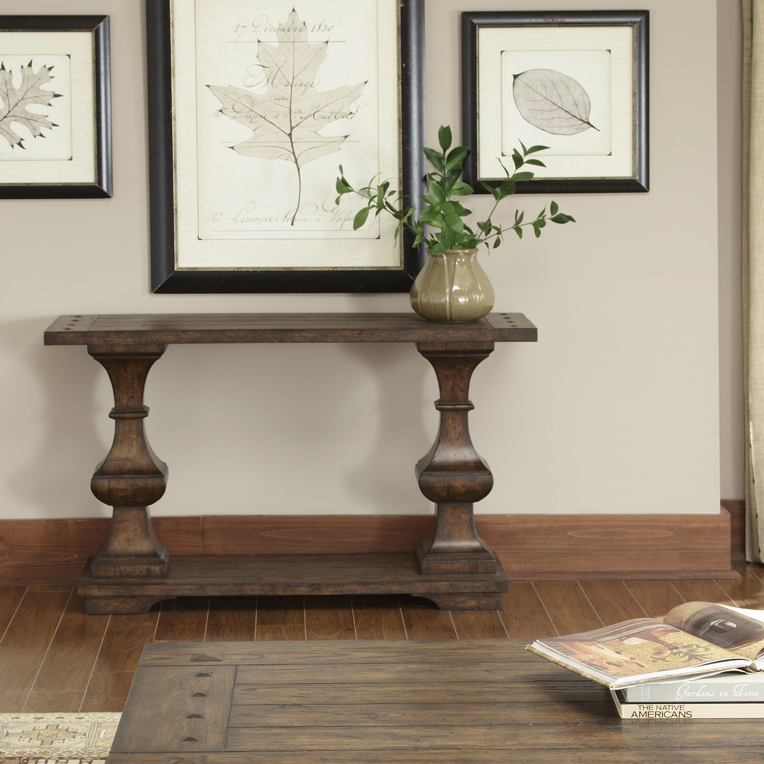 Sedona Rectangular Wood Storage Sofa Table