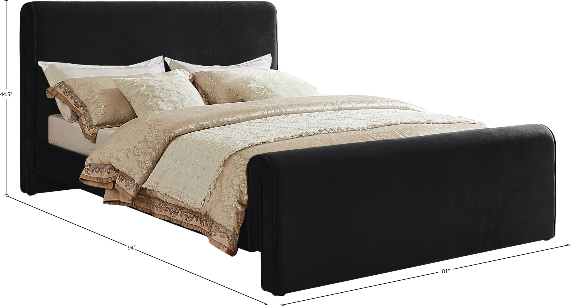 Sloan Velvet King Size Bed