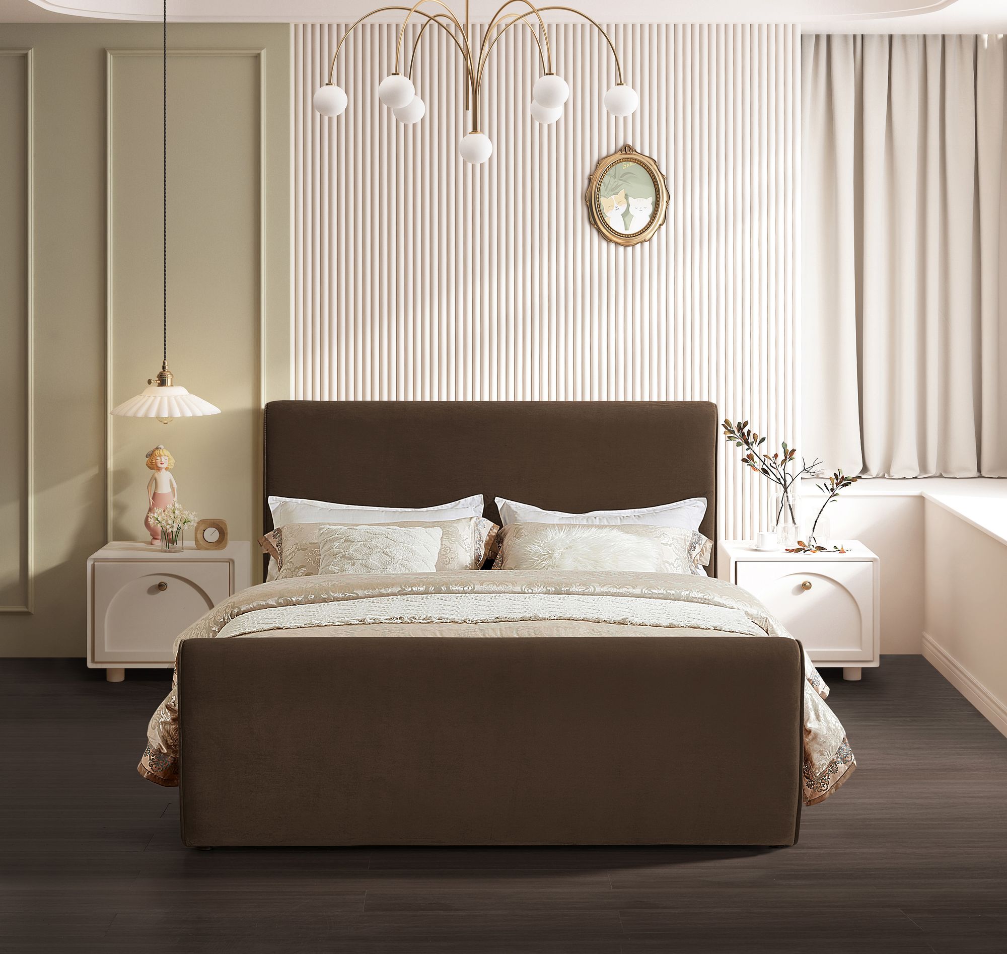 Sloan Velvet King Size Bed