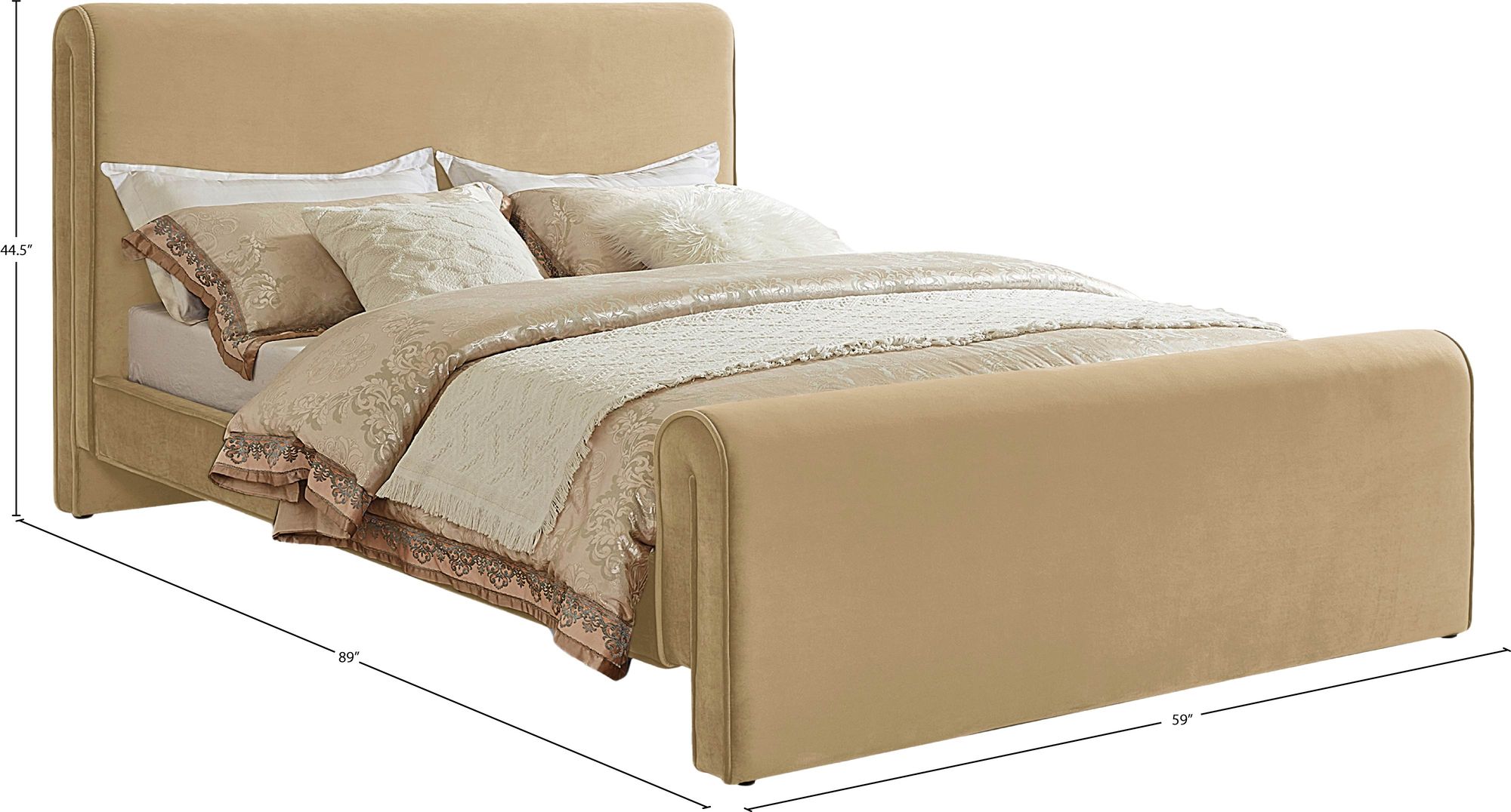 Sloan Velvet Full Size Bed