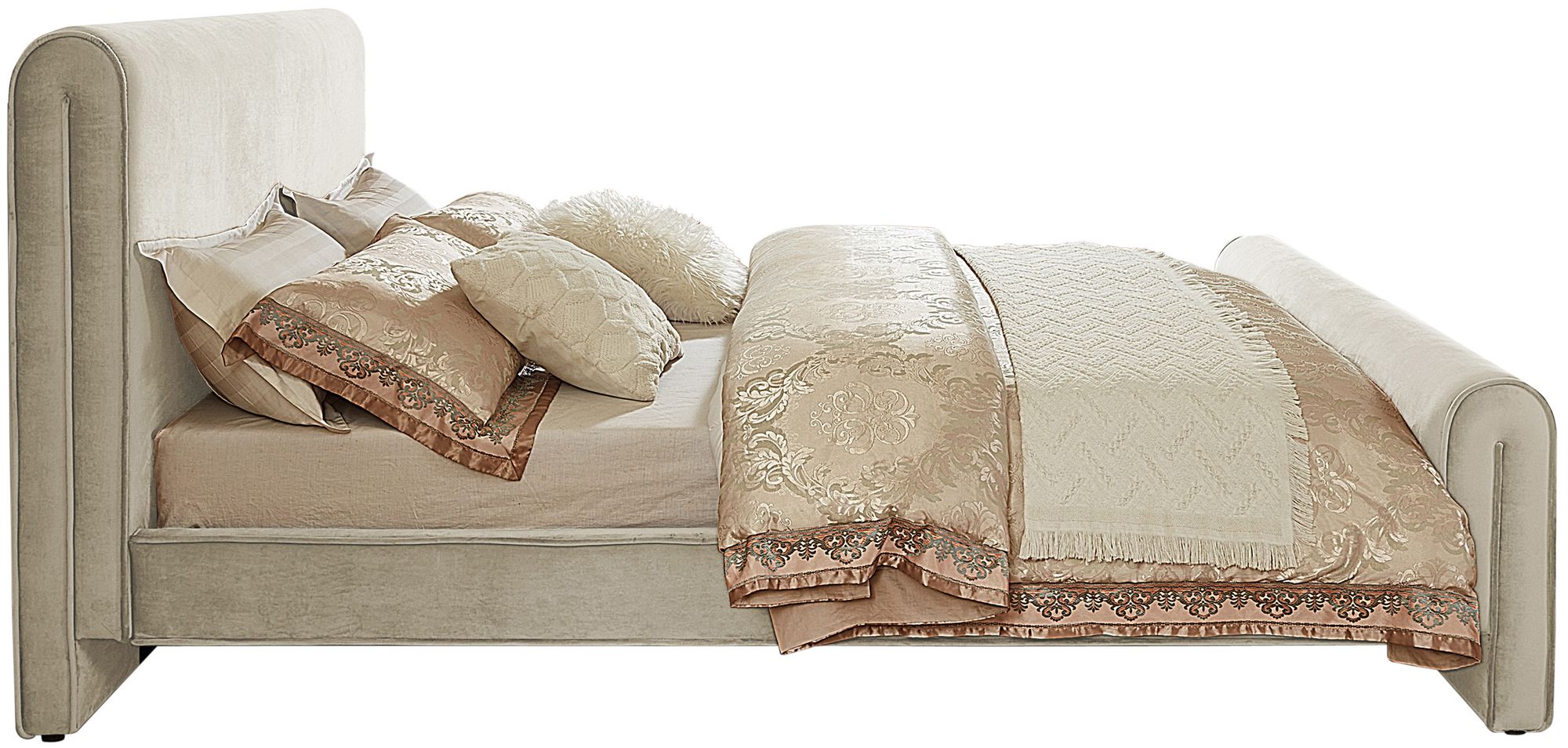 Sloan Velvet King Size Bed