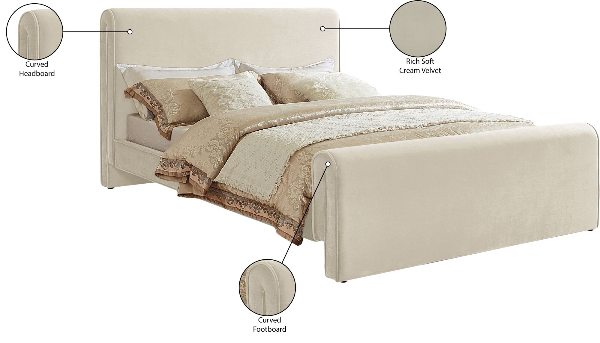Sloan Velvet Bed