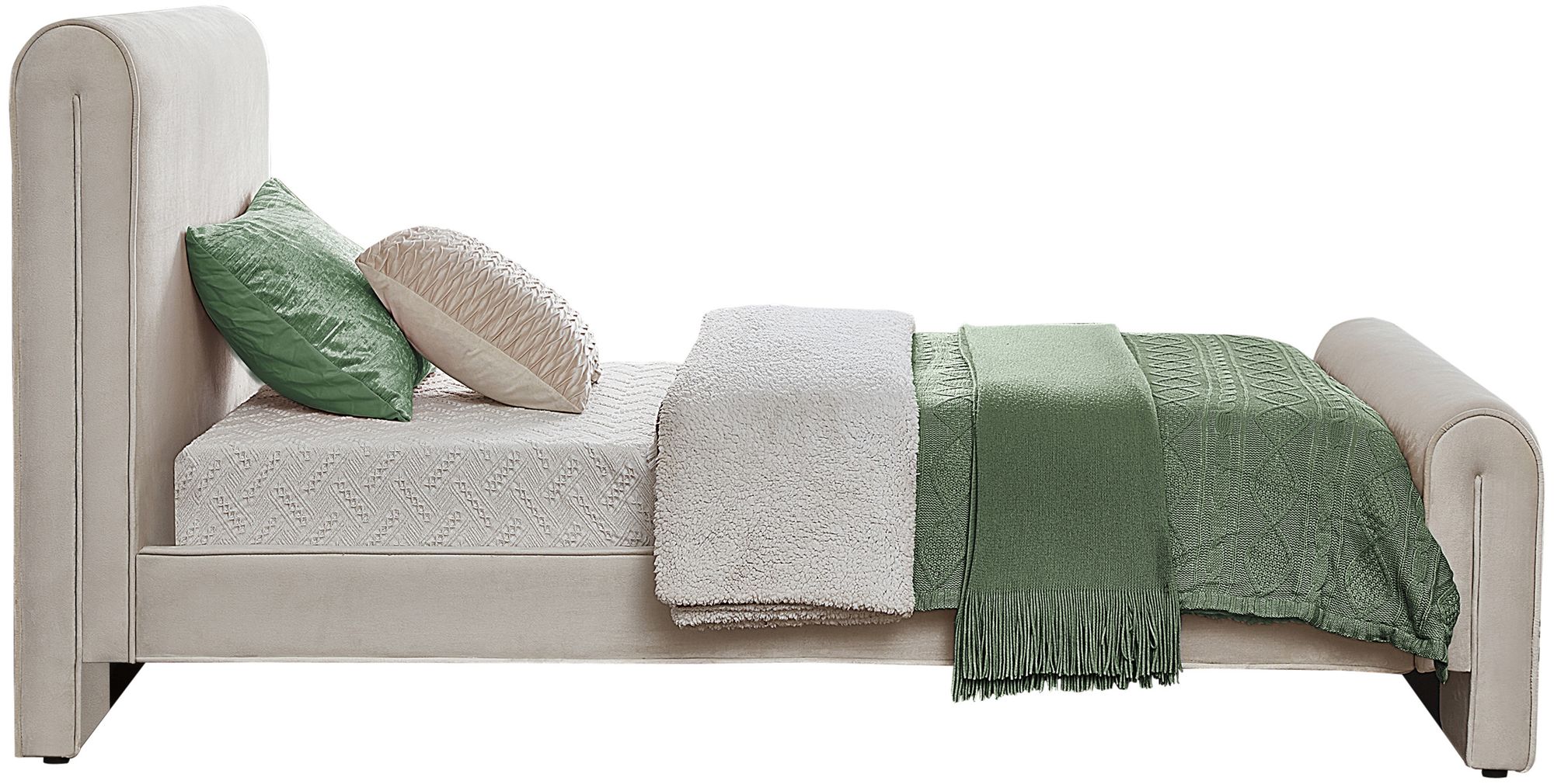 Sloan Velvet Twin Size Bed