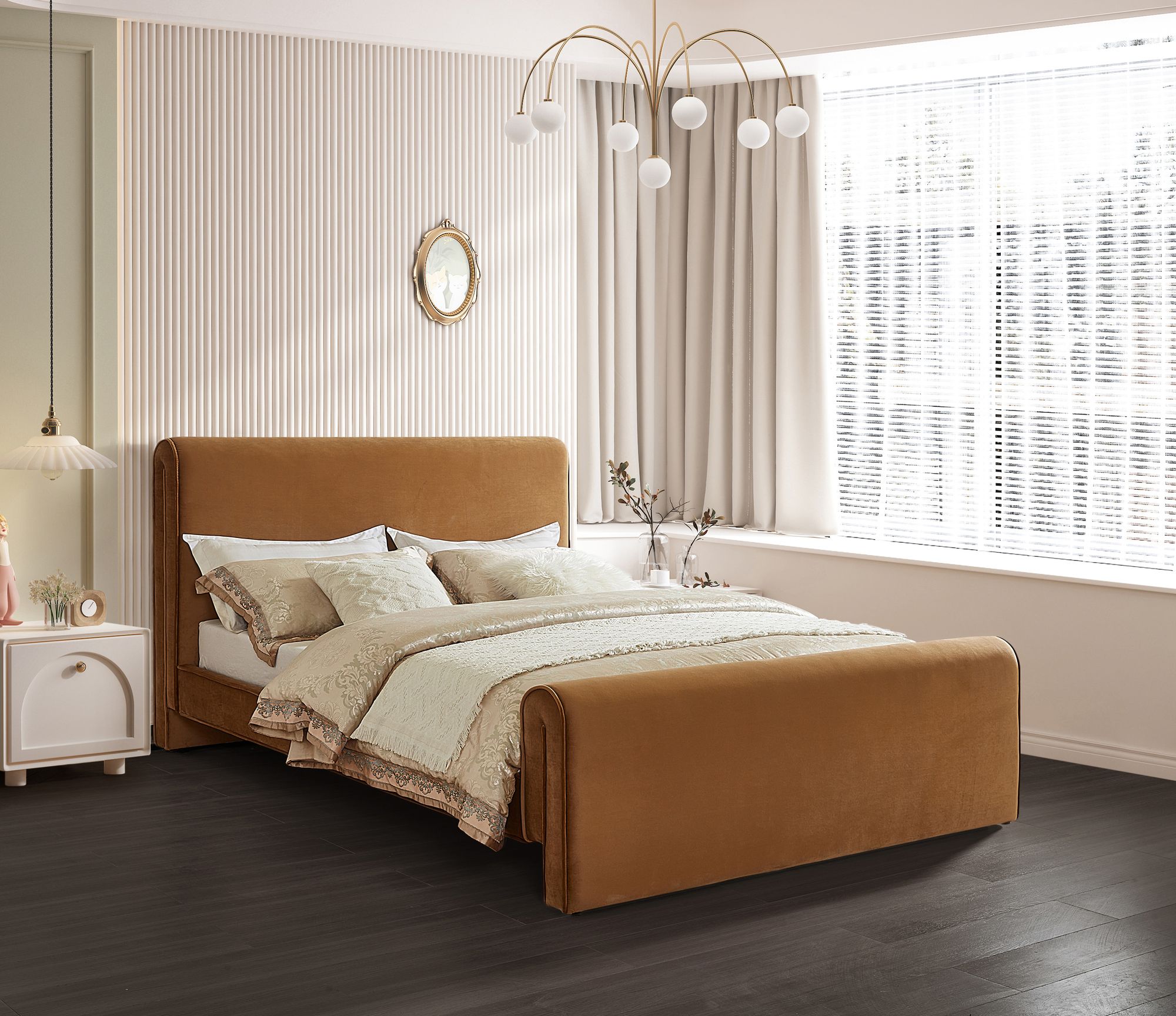 Sloan Velvet Full Size Bed