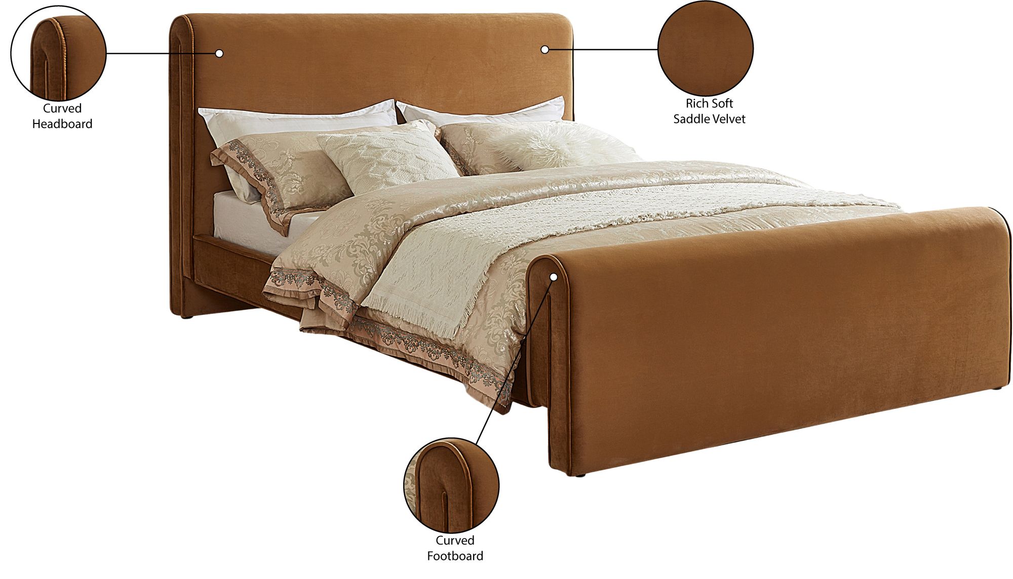 Sloan Velvet Bed Information
