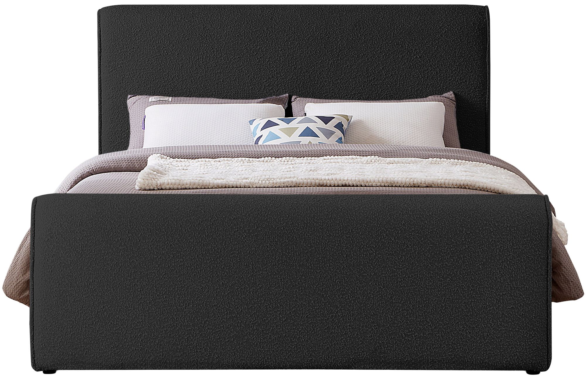 Stylus Boucle Fabric King Size Bed