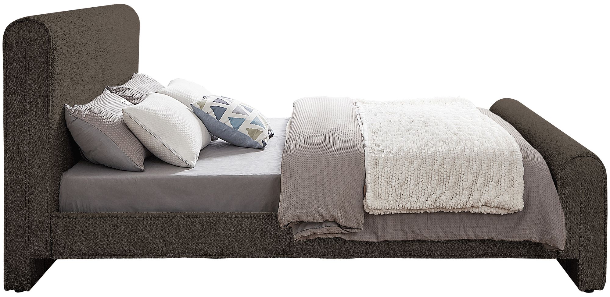 Stylus Boucle Fabric Full Size Bed