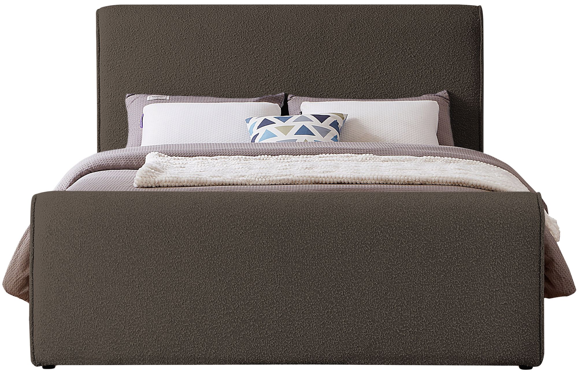 Stylus Boucle Fabric King Size Bed
