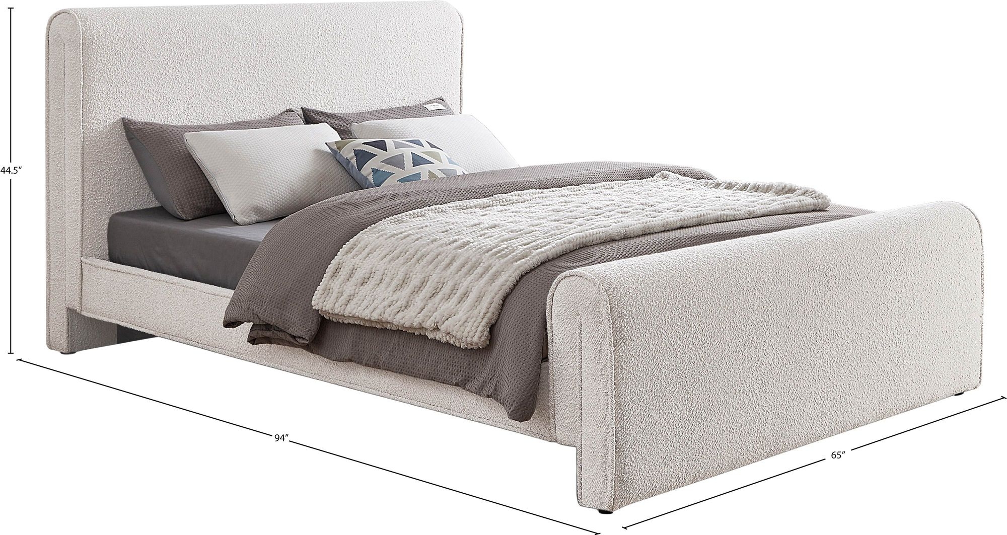 Stylus Boucle Fabric Bed