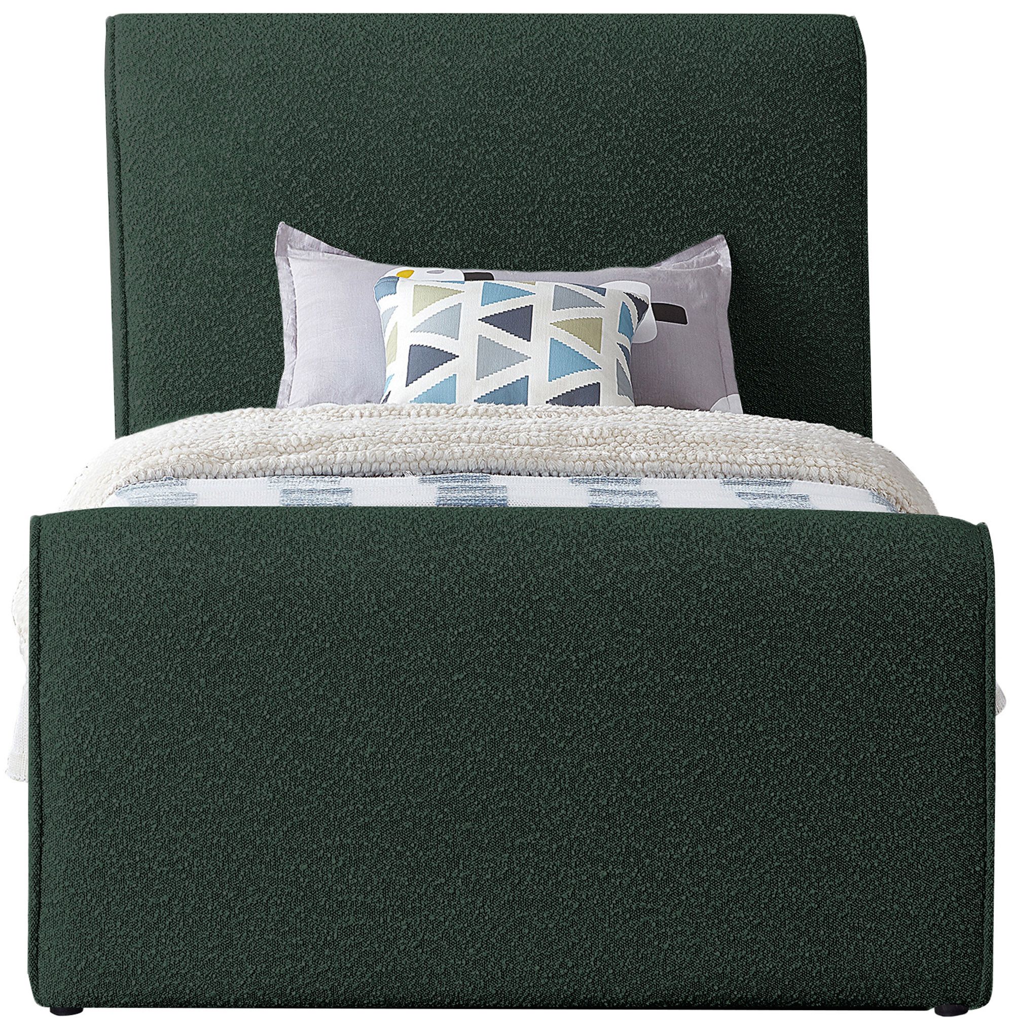 Stylus Boucle Fabric Twin Size Bed