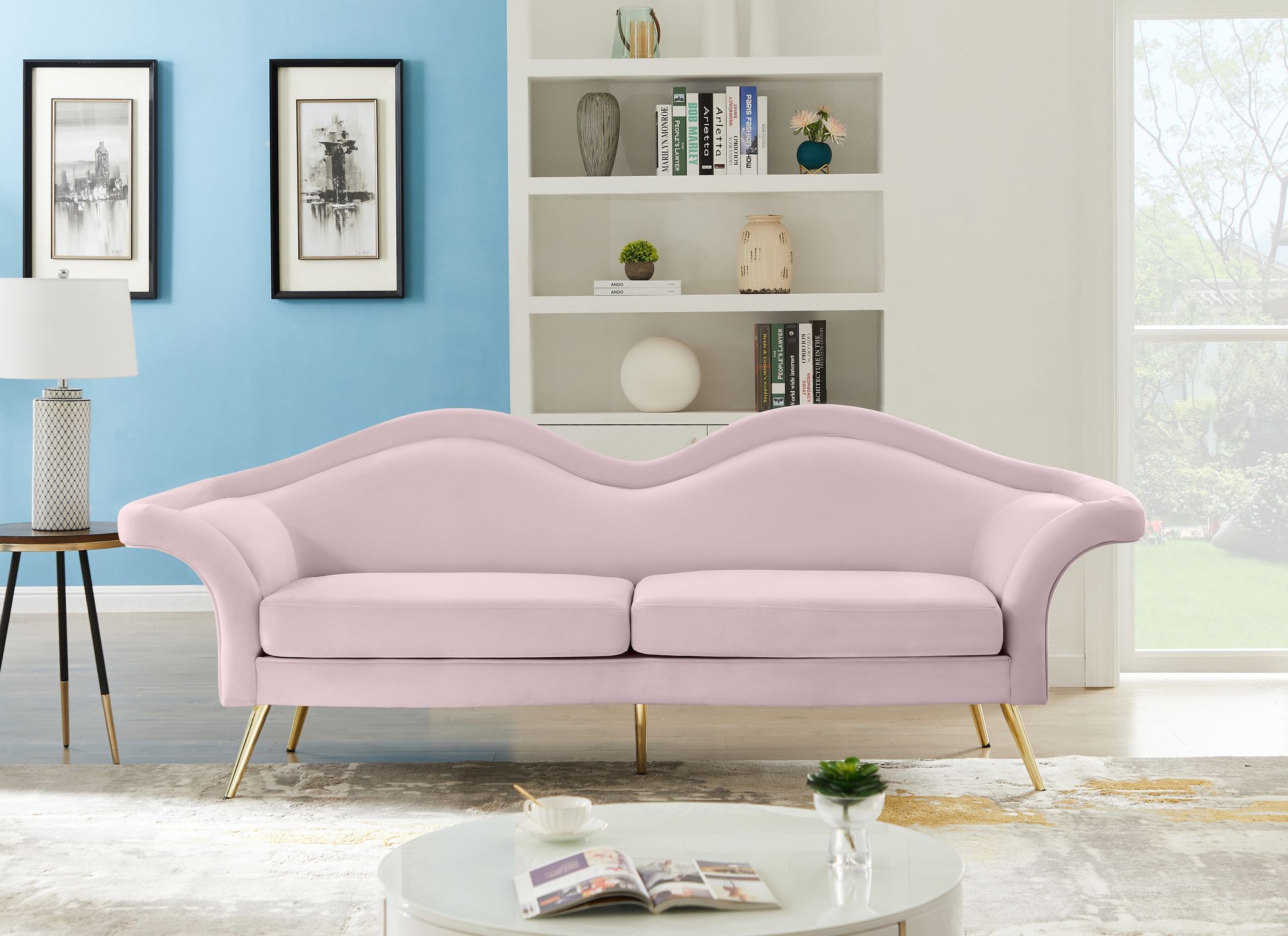Lips Velvet Sofa
