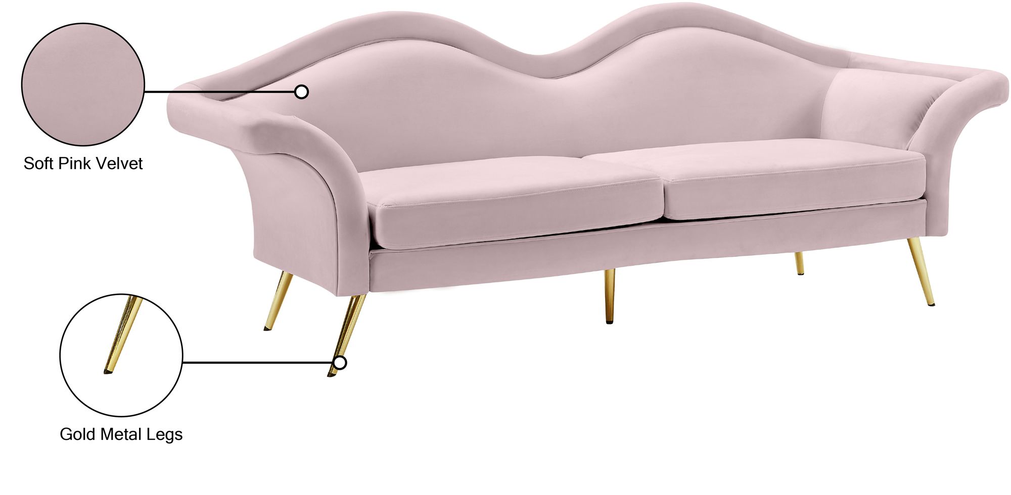 Lips Velvet Sofa