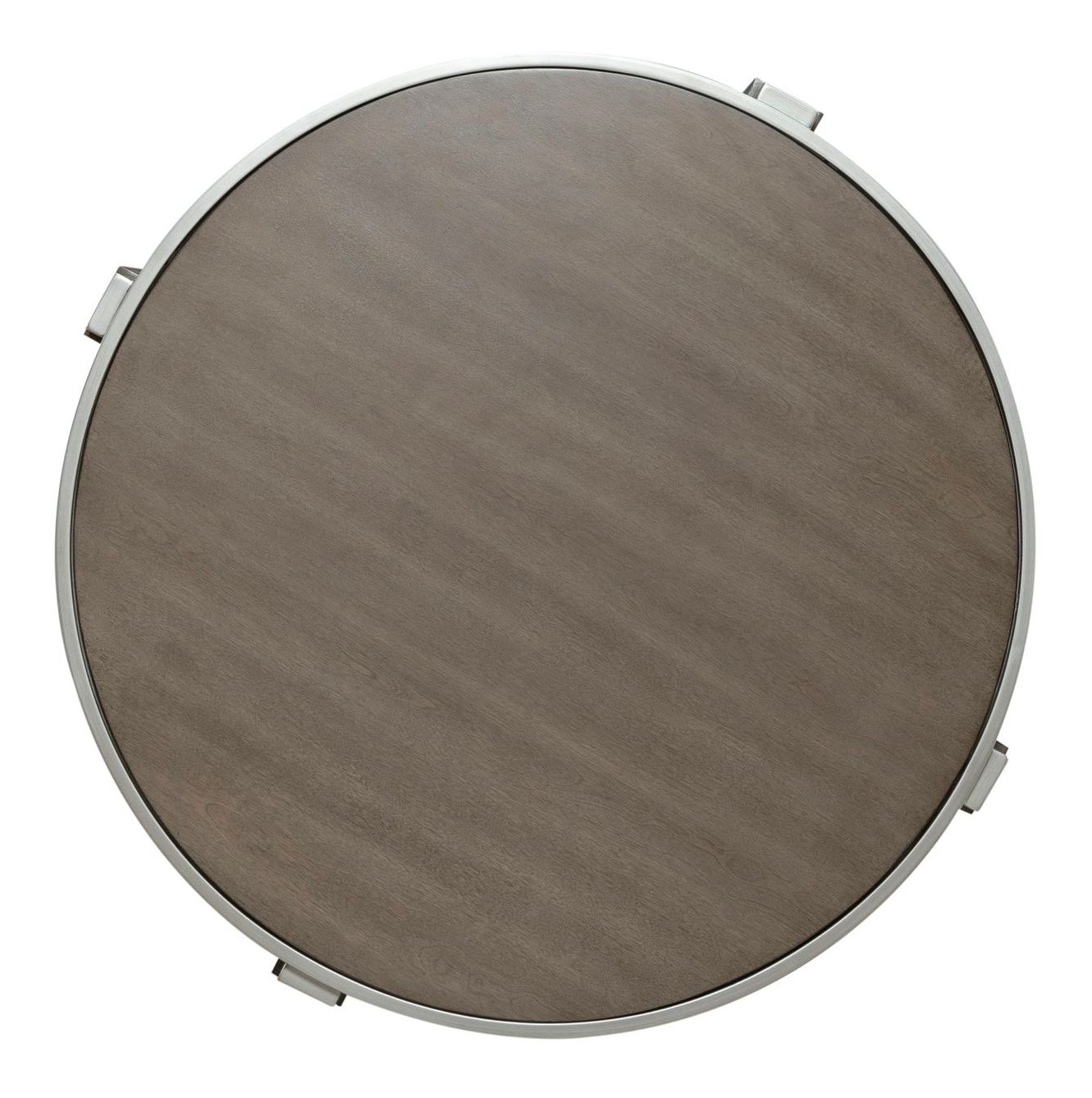 Sutton Round Coffee Table Set | Bleached Sand & Metal