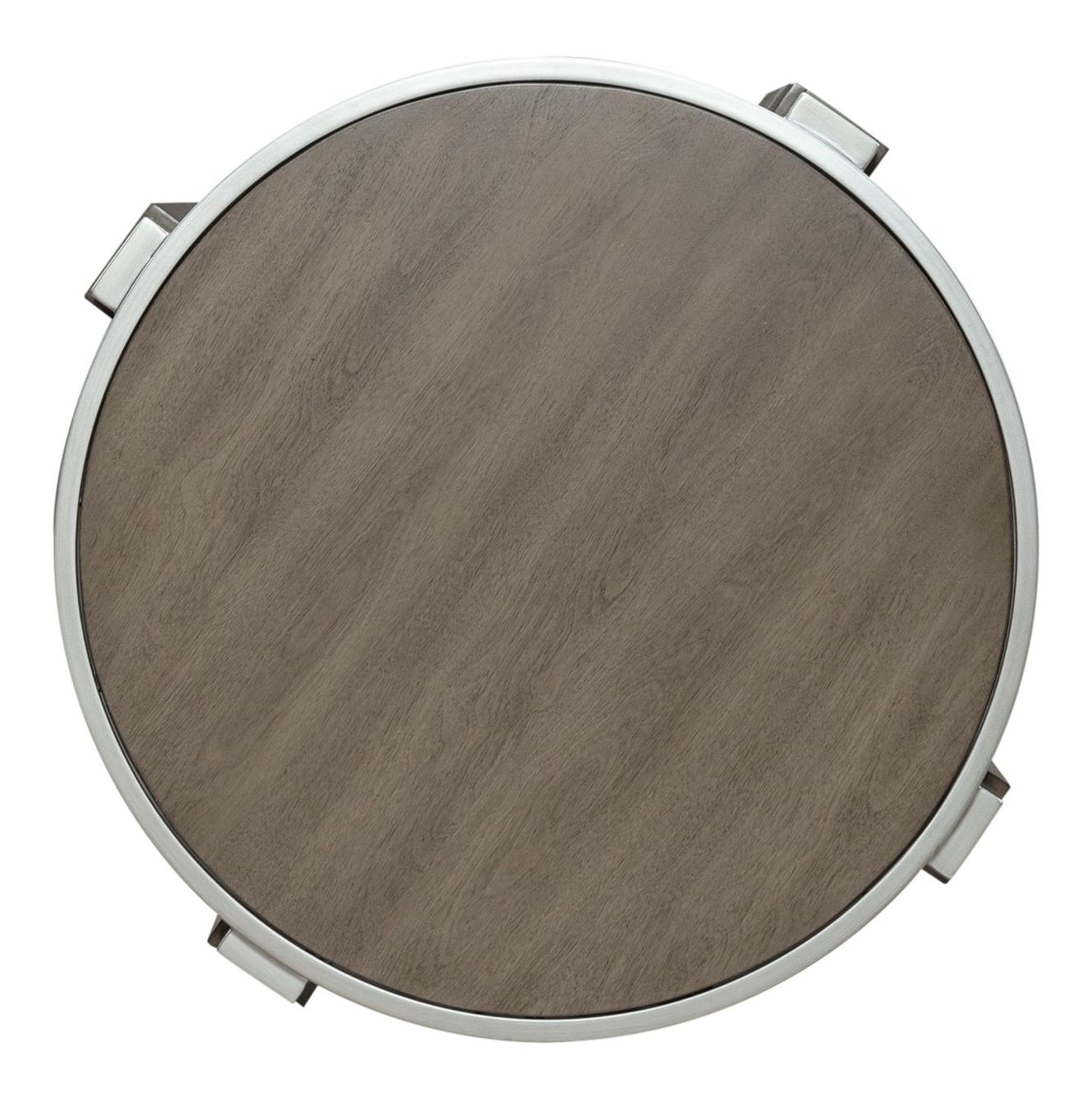 Sutton Round Coffee Table Set | Bleached Sand & Metal