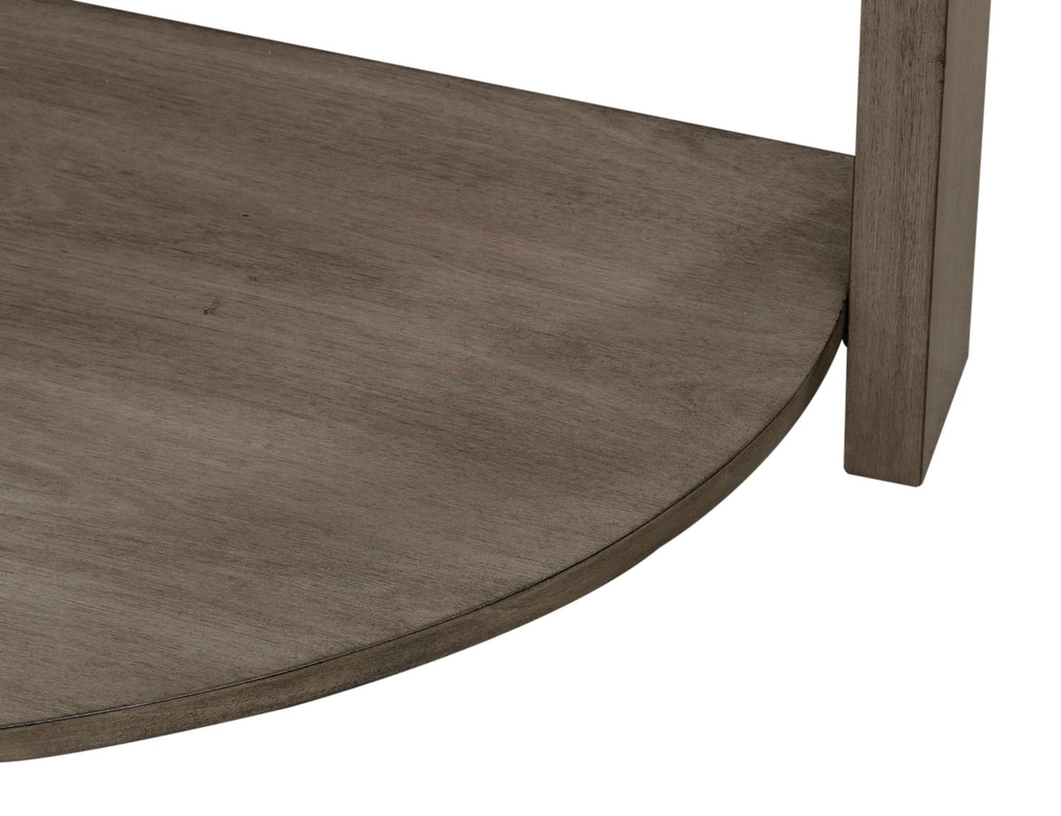 Sutton Curved Wood Sofa Table w/Metal Trim