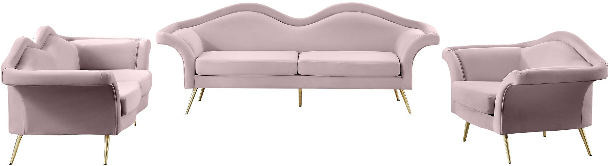 Lips Velvet Loveseat