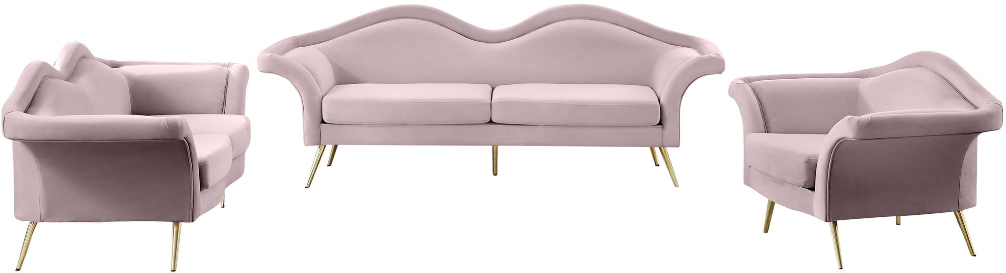 Lips Velvet Loveseat