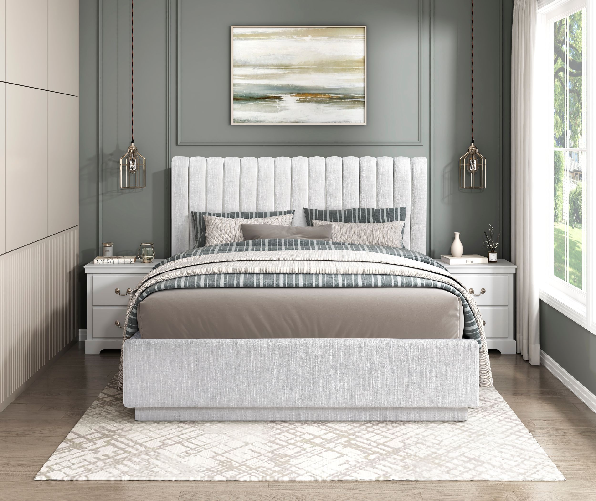 Mulvane Polyester Full Platform Bed