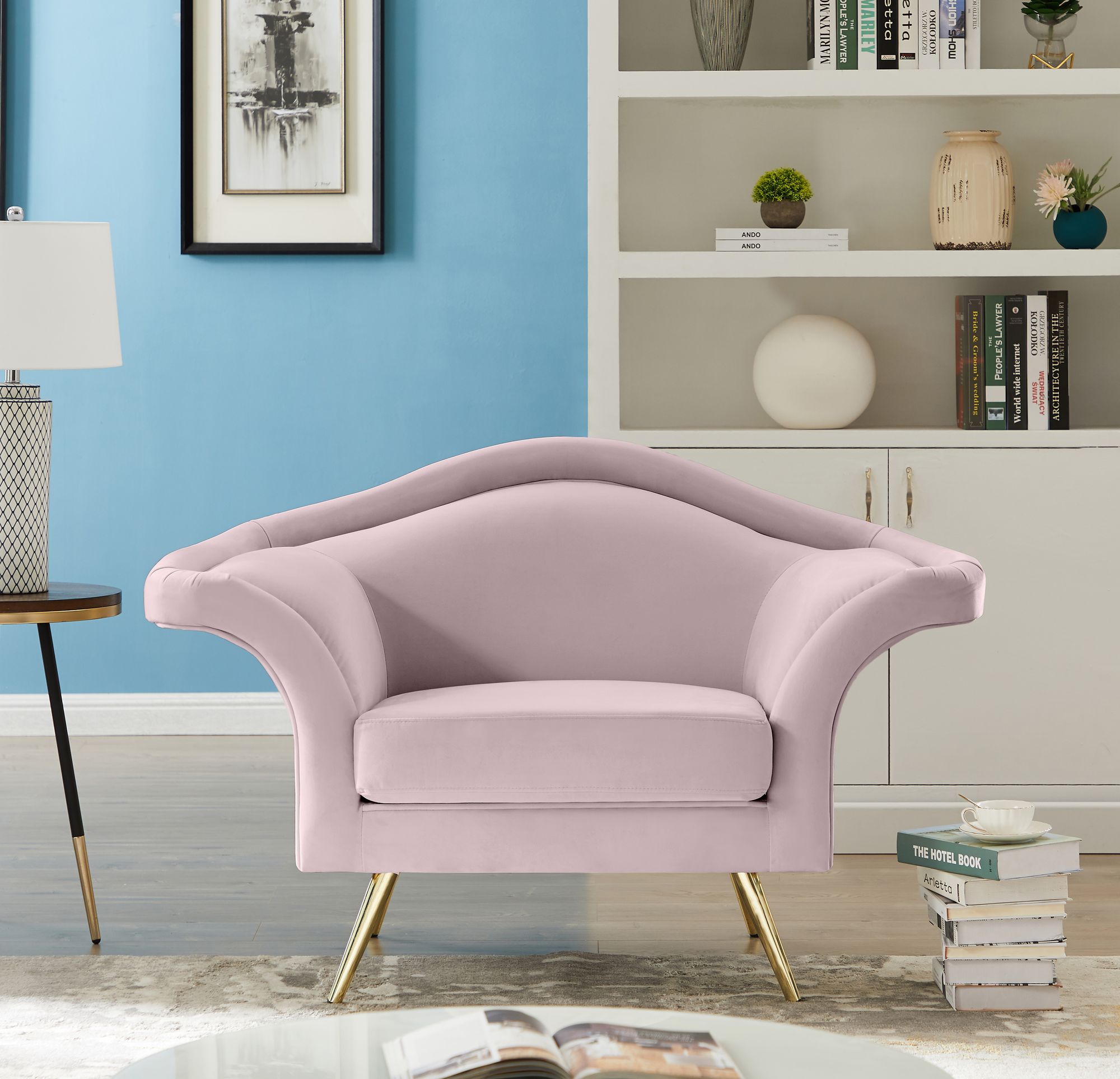Lips Velvet Chair