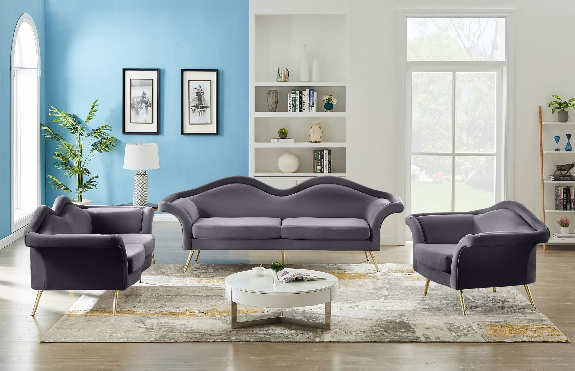 Lips Velvet Sofa