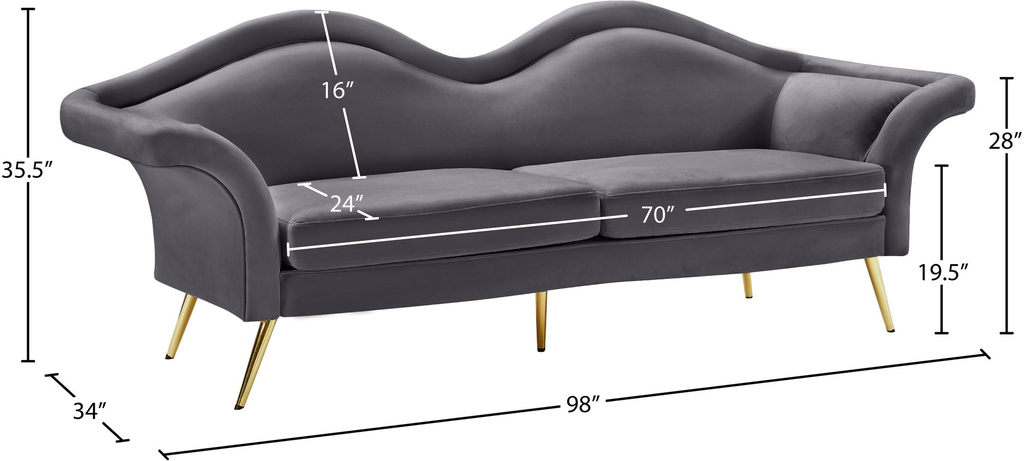 Lips Velvet Sofa