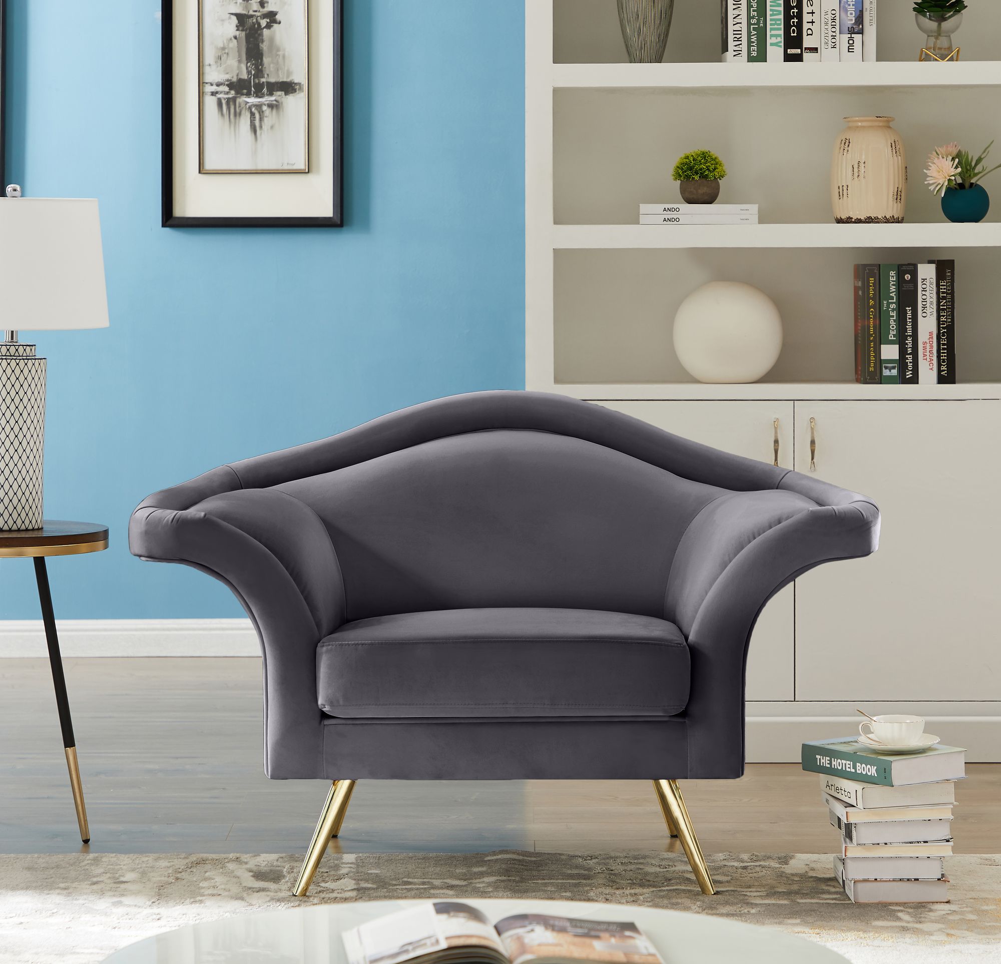 Lips Velvet Chair