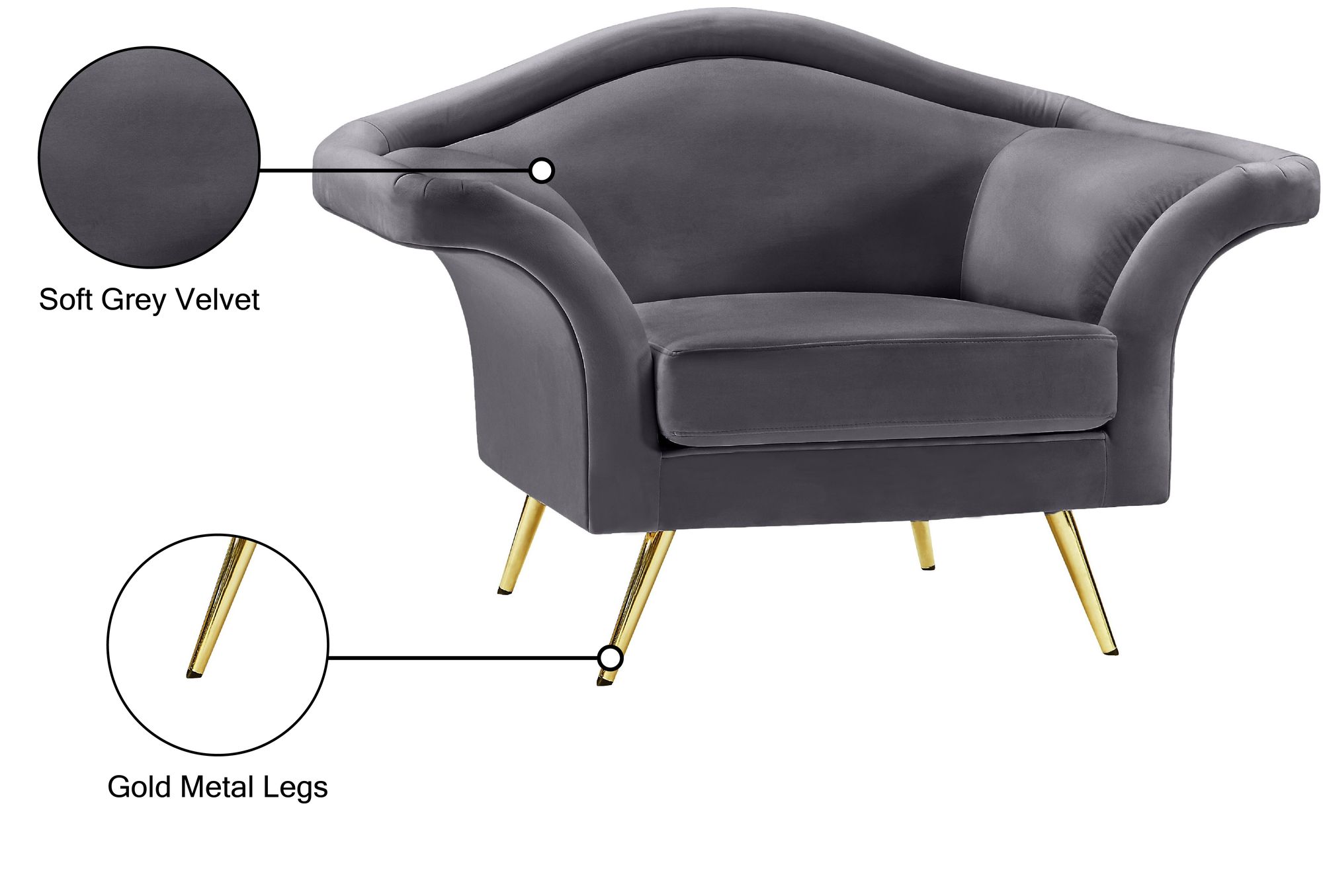Lips Velvet Chair