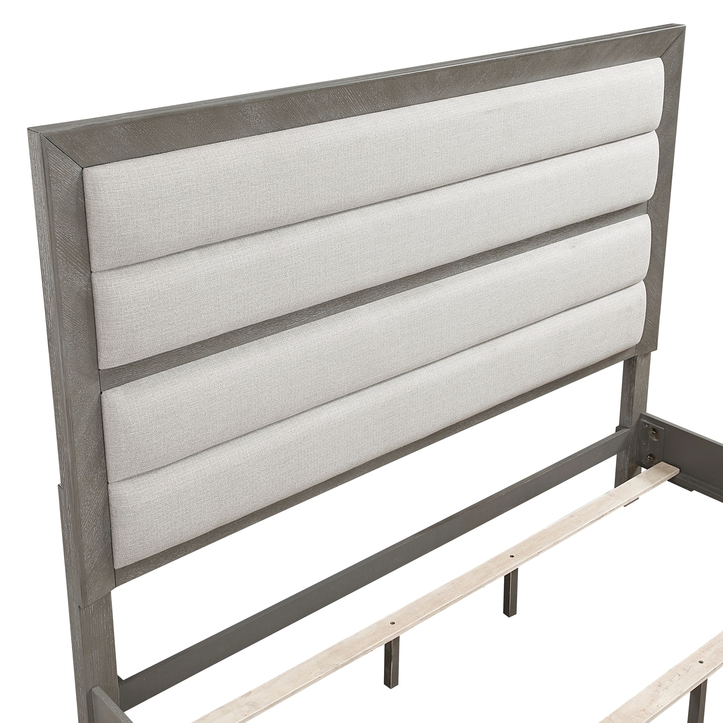 Owen Fabric/Wood California King Panel Bed