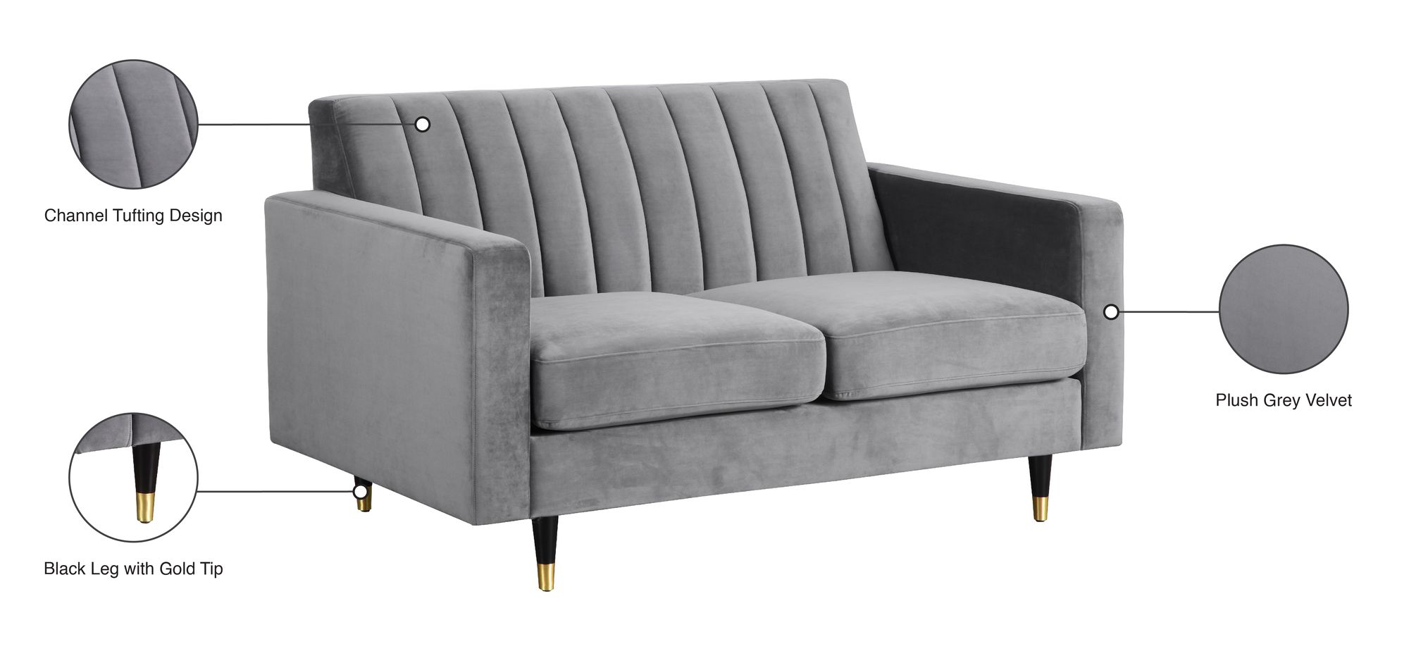 Lola Velvet Loveseat