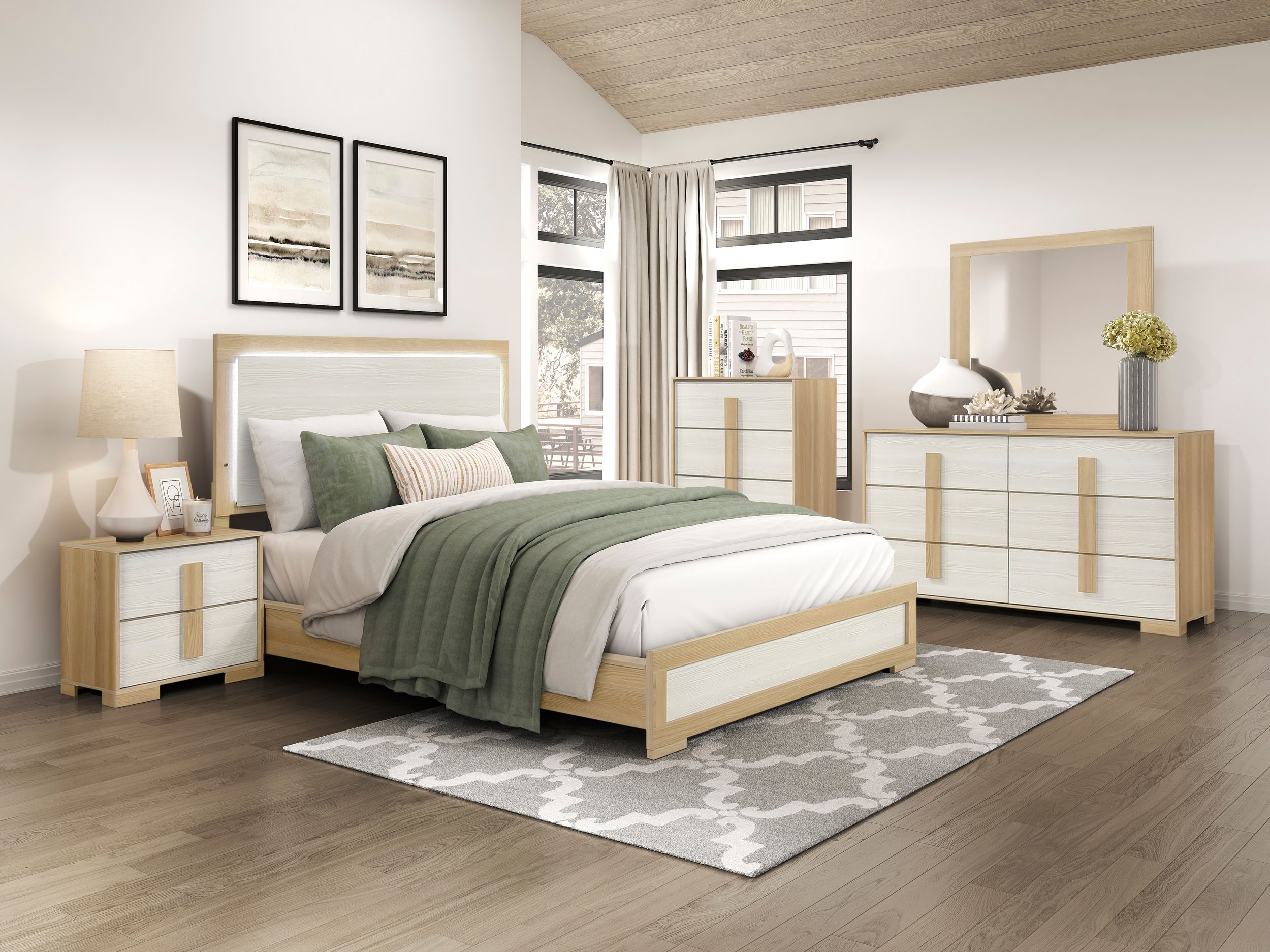 Sterling Rectangular Melamine/Wood Mirror