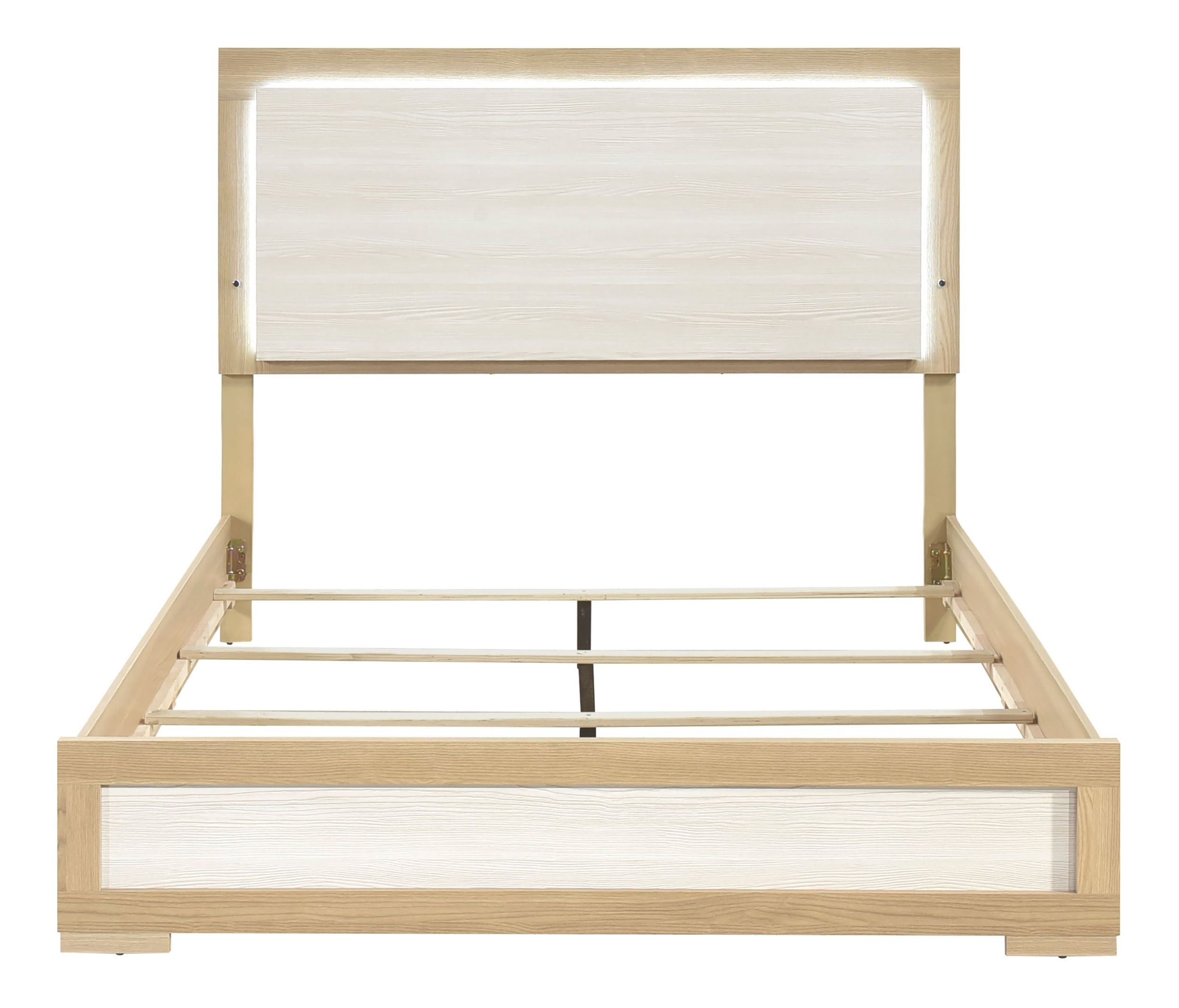 Sterling Melamine/Wood Full Panel Bed with LED Lighting