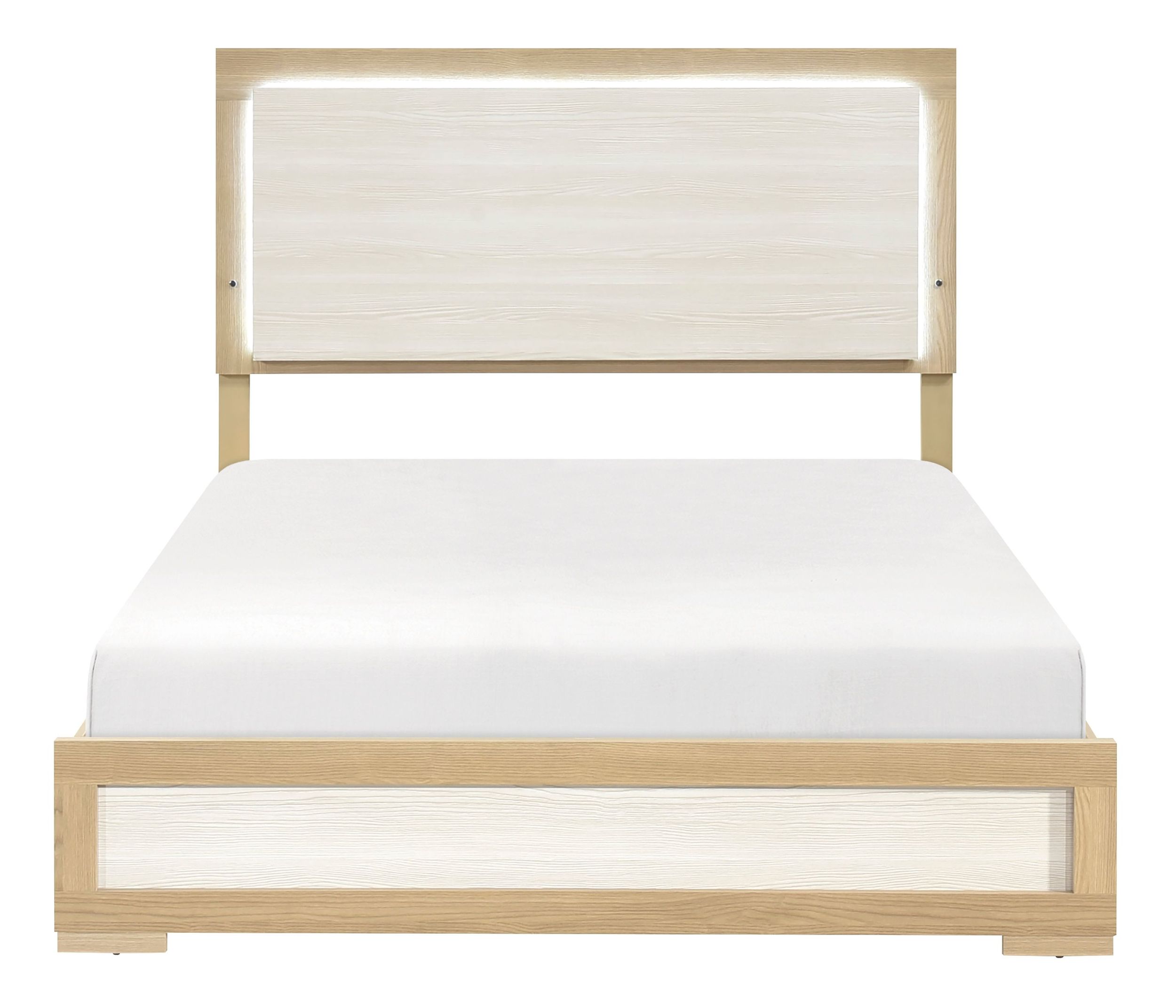 Sterling Melamine/Wood Full Panel Bed with LED Lighting