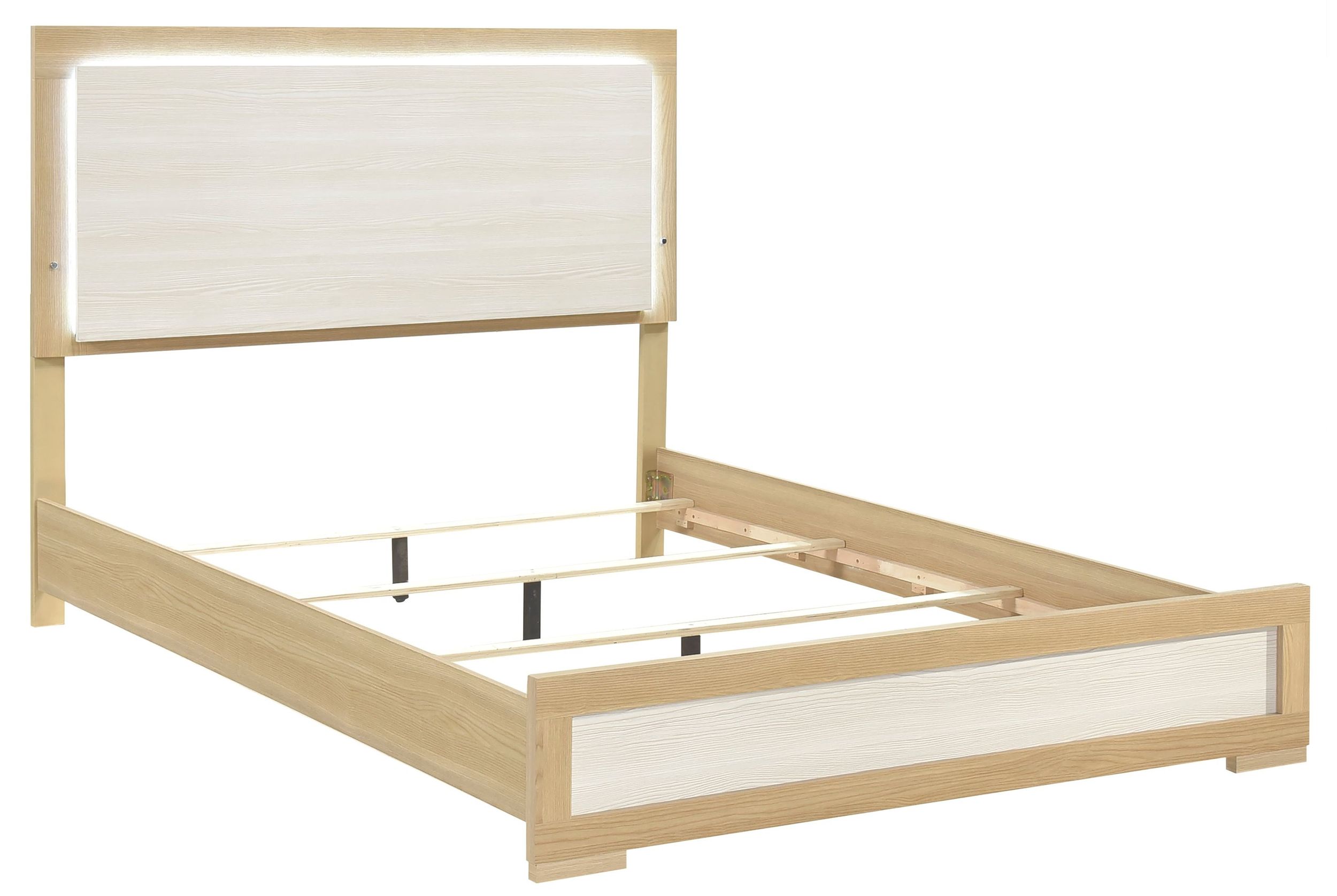 Sterling Melamine/Wood Full Panel Bed with LED Lighting