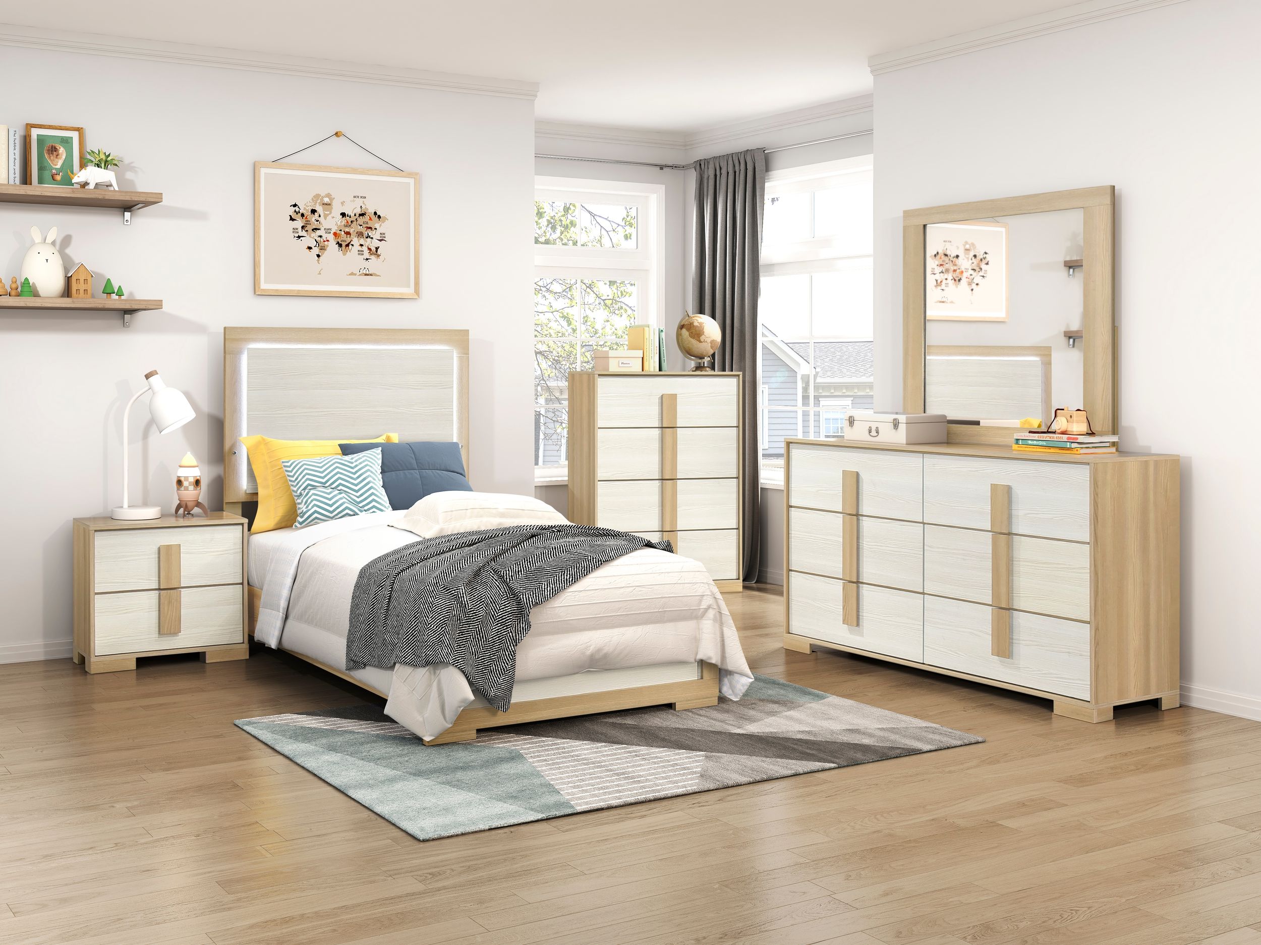 Sterling Rectangular Melamine/Wood Mirror