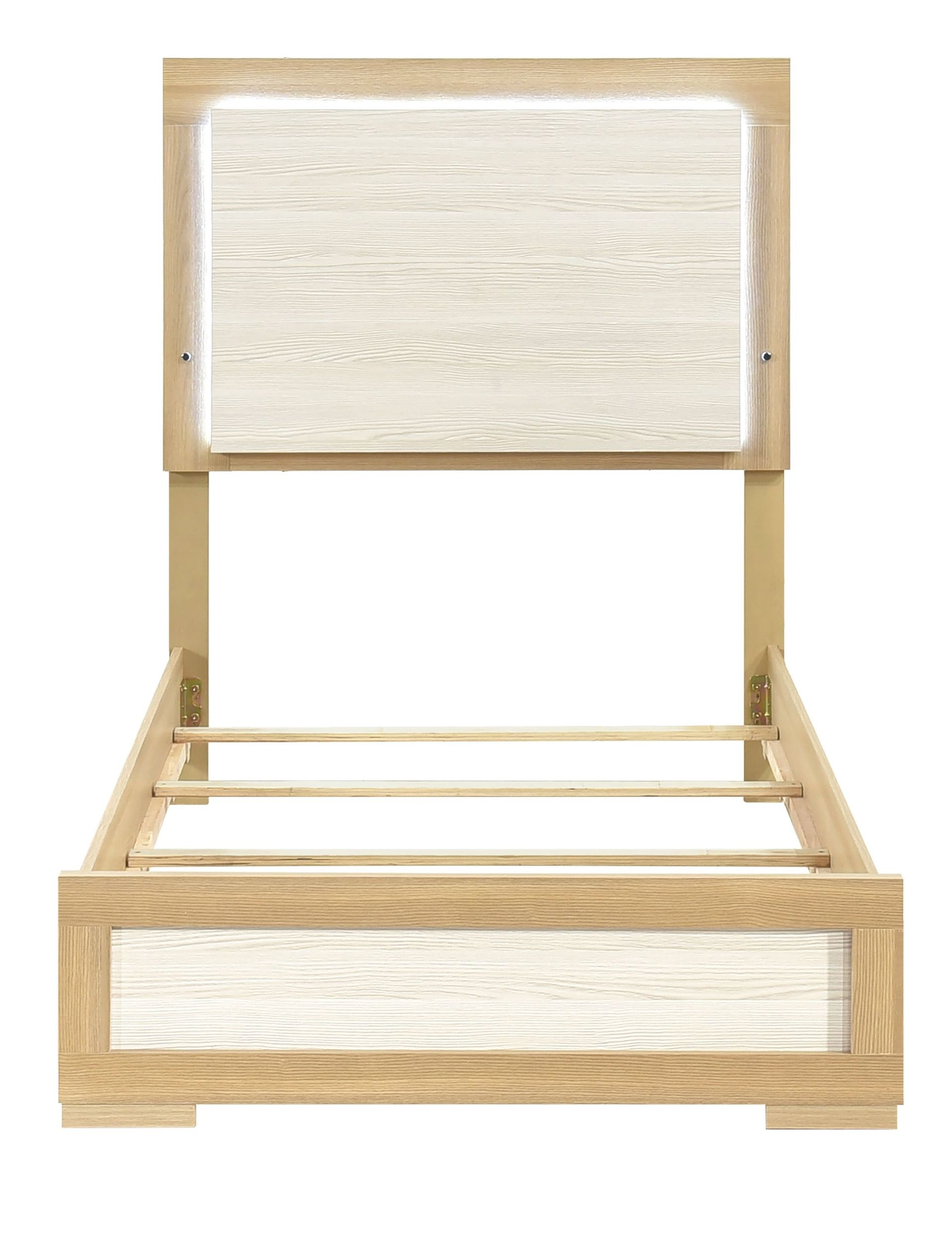 Sterling Melamine/Wood Panel Bed with LED Lighting