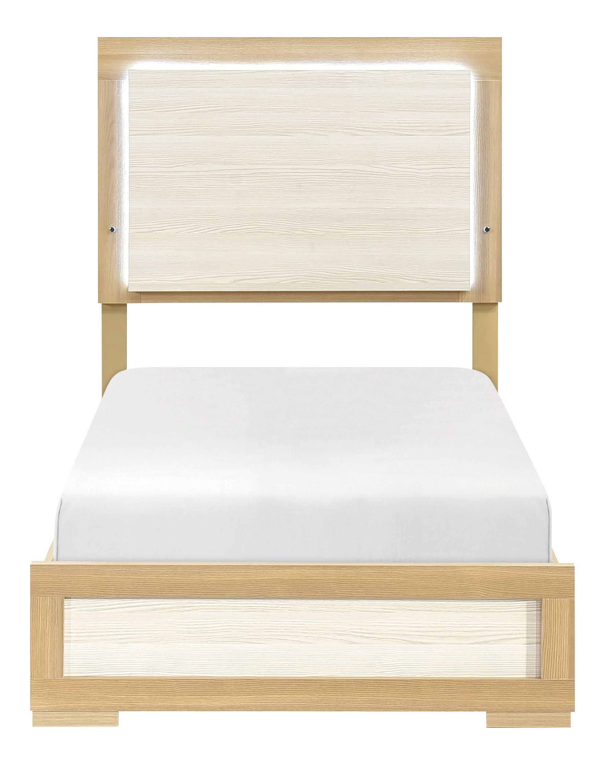 Sterling Melamine/Wood Panel Bed with LED Lighting