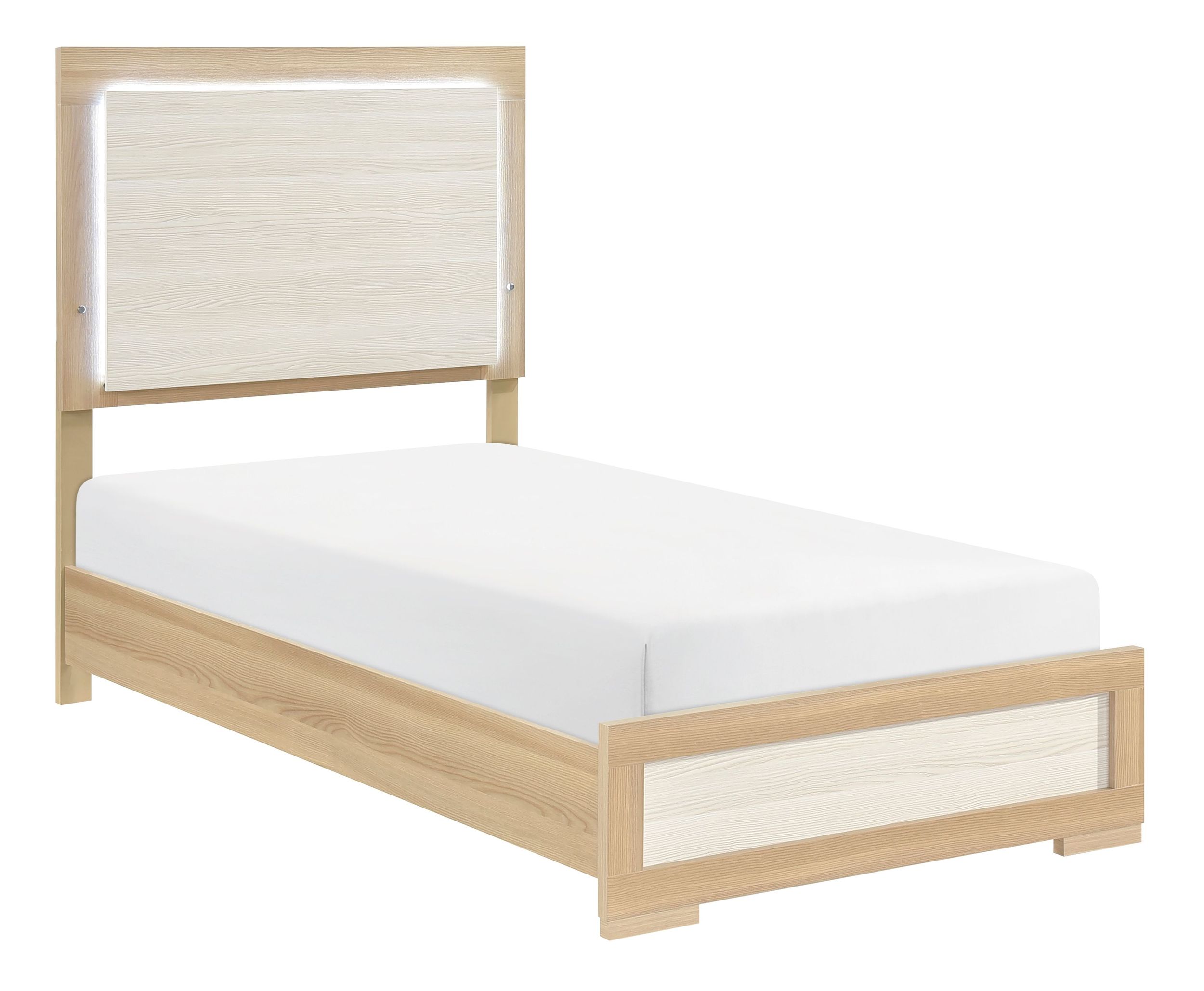 Sterling Melamine/Wood Panel Bed with LED Lighting