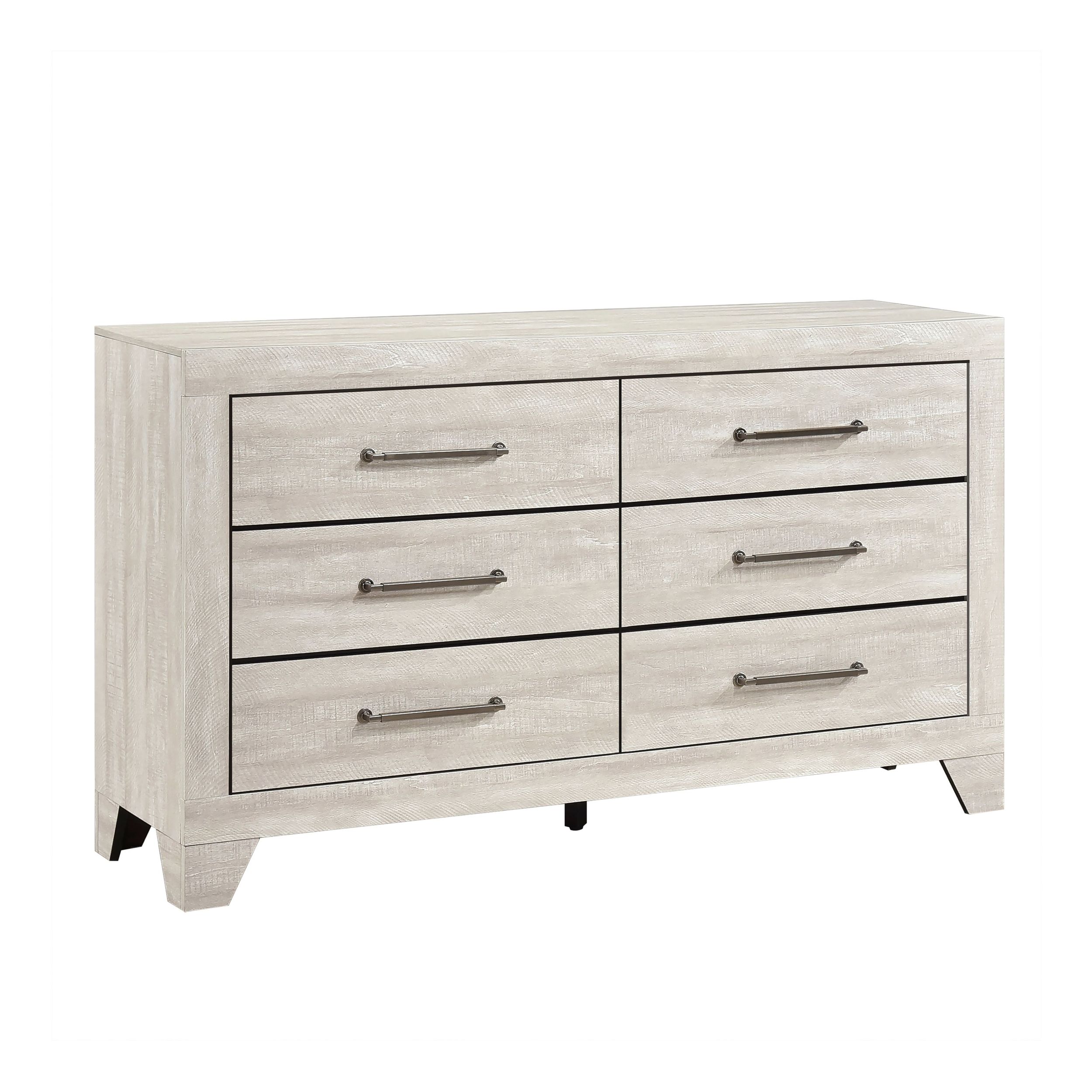 Aspen PU Veener/Wood 6-Drawer Double Dresser