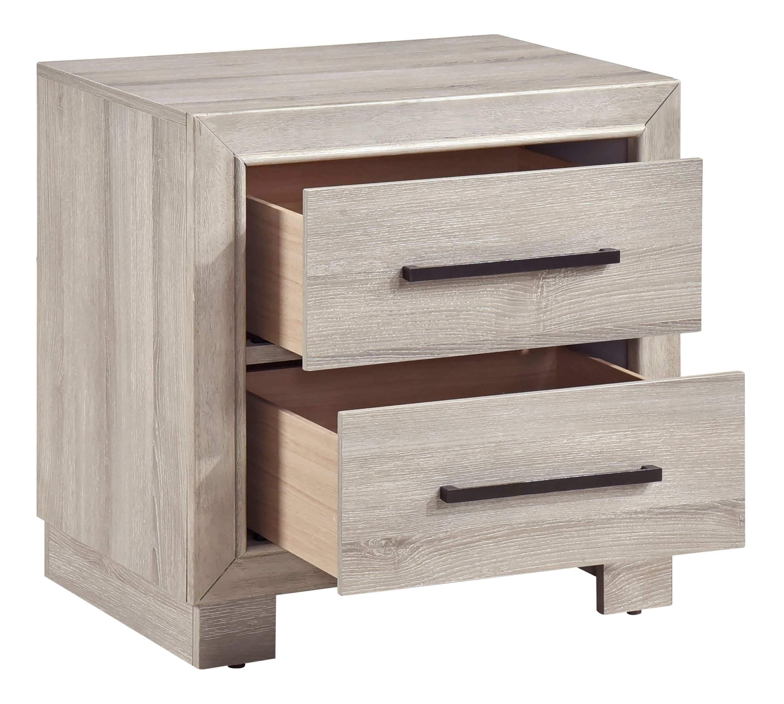 Everett Melamine/Wood Storage Panel Bedroom Set with LED Lighting