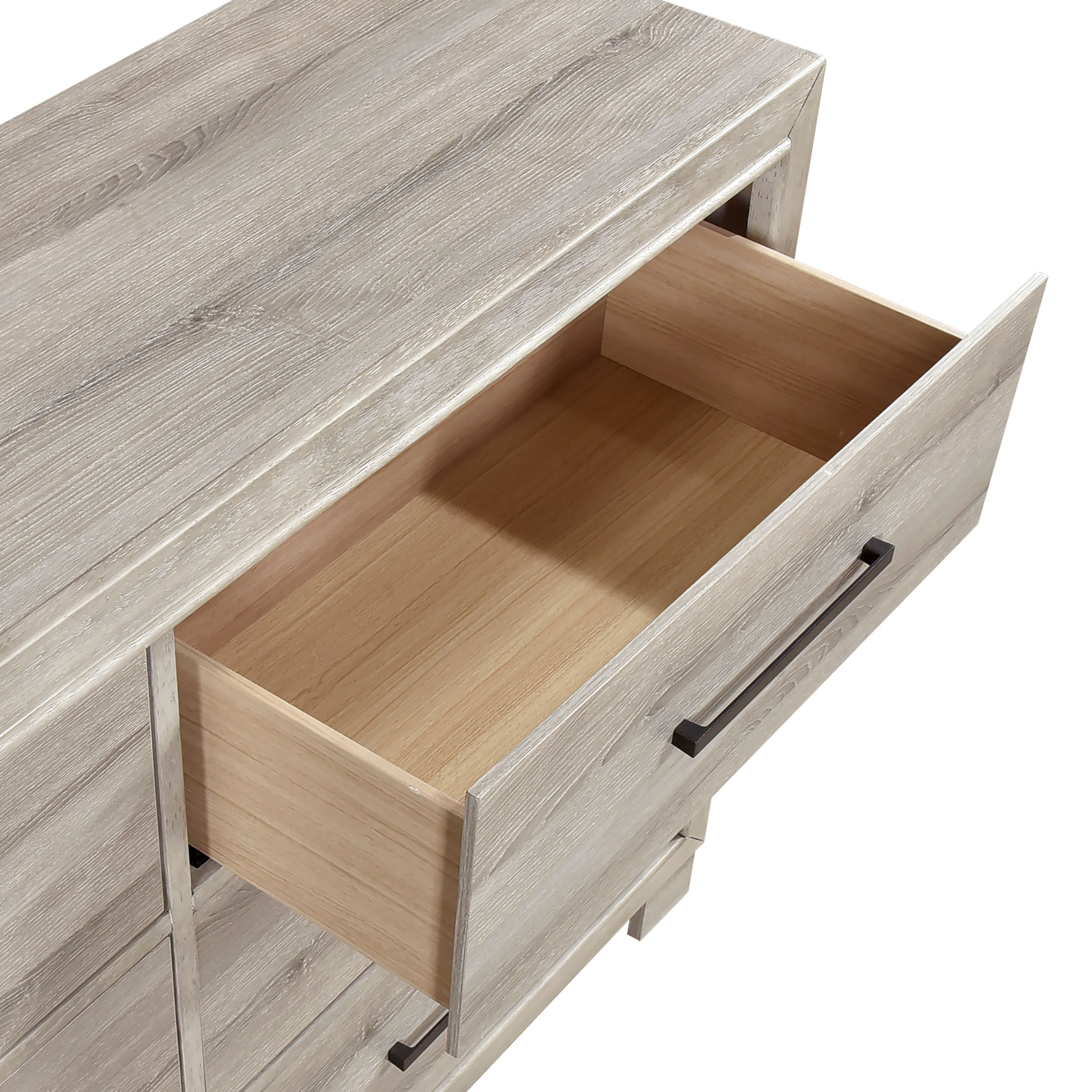 Everett Melamine/Wood Storage Panel Bedroom Set with LED Lighting