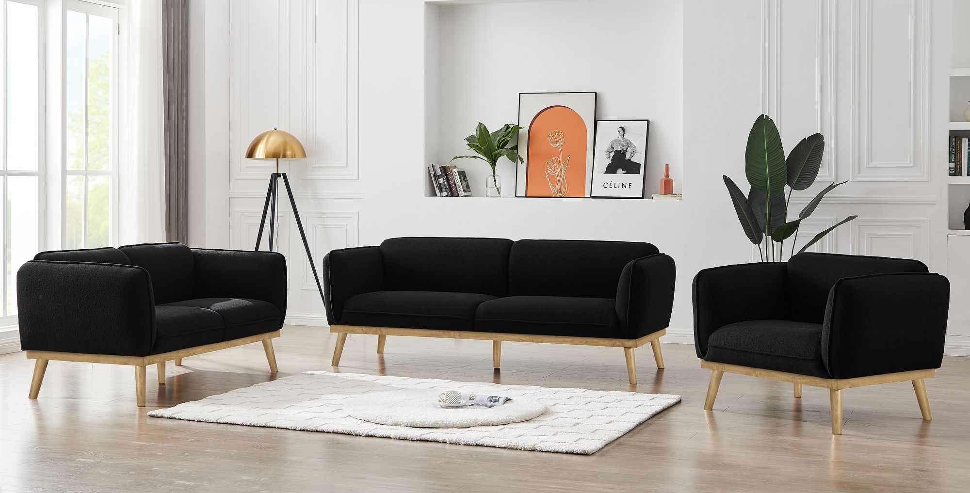 Nolita Boucle Fabric Loveseat