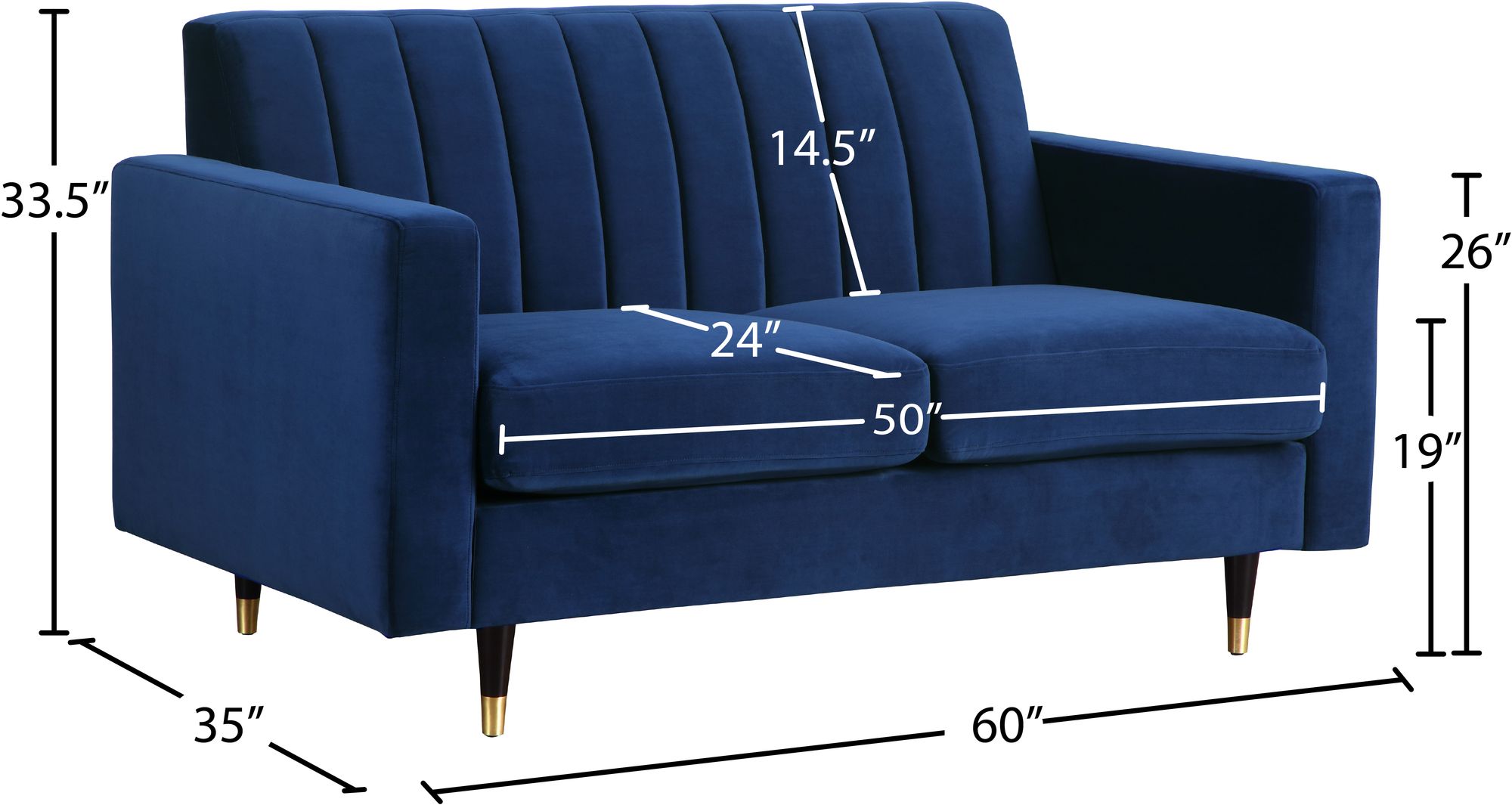 Lola Velvet Loveseat