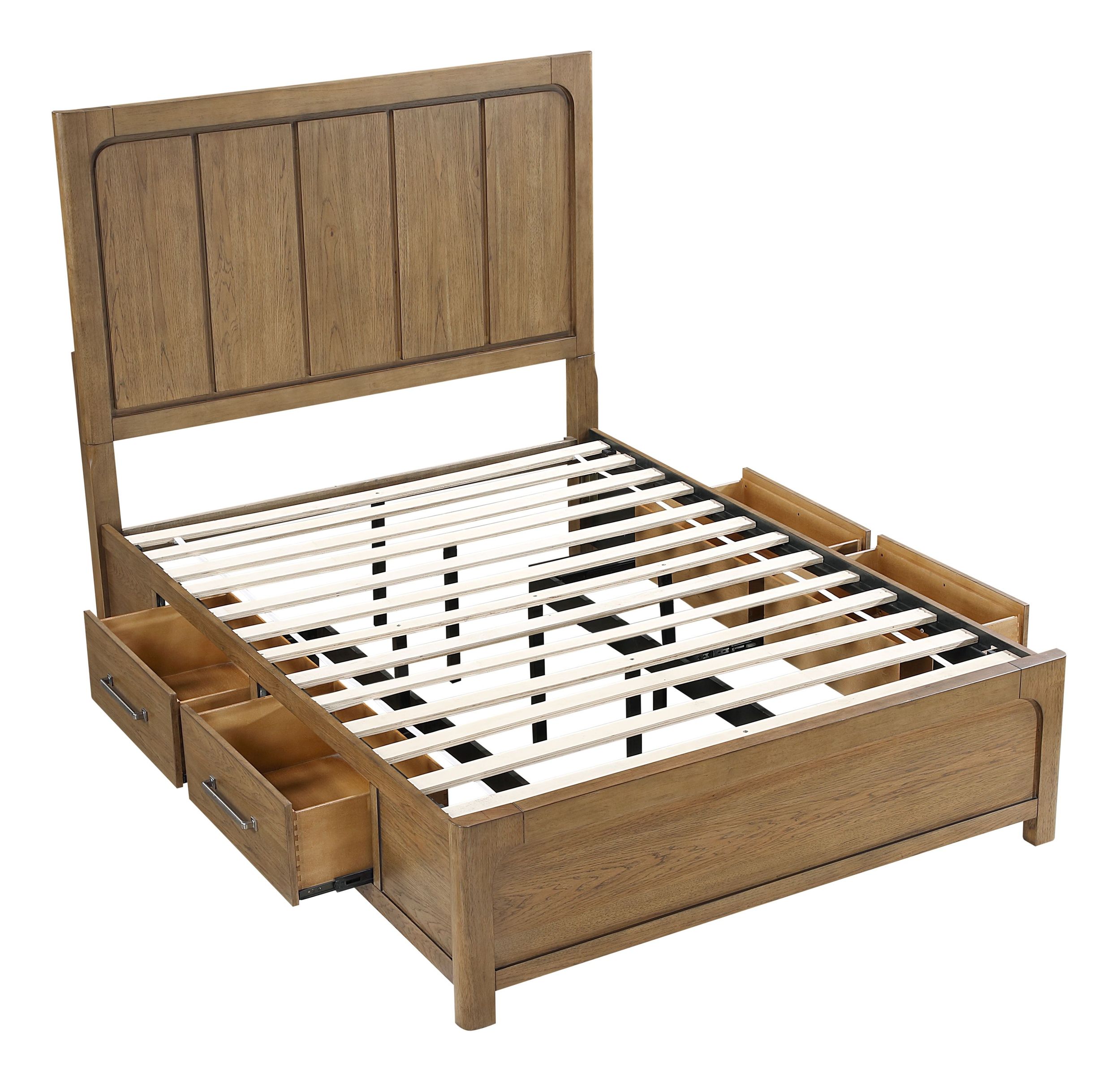 Charlotte Wood Queen Storage Platform Bed