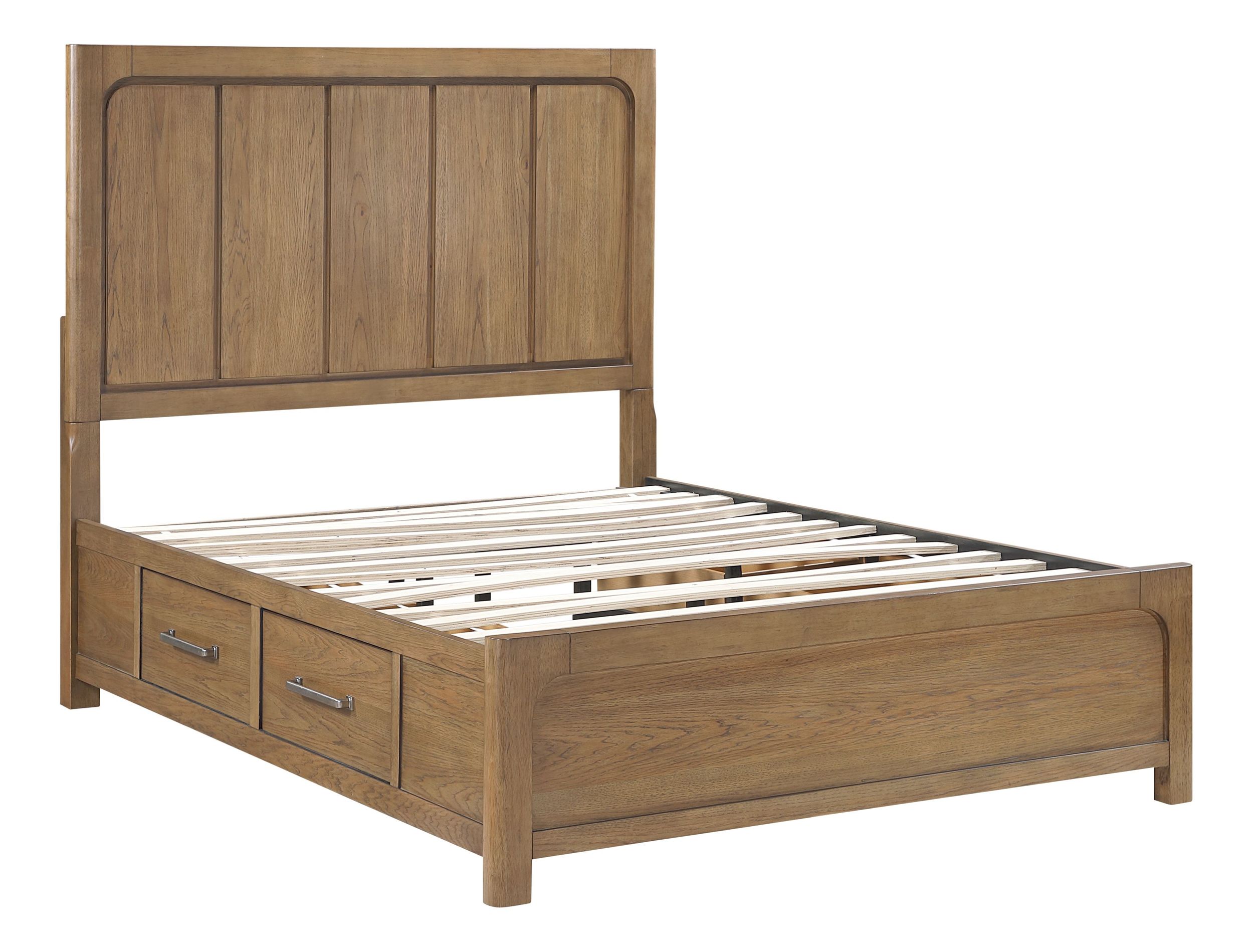 Charlotte Wood Queen Storage Platform Bed