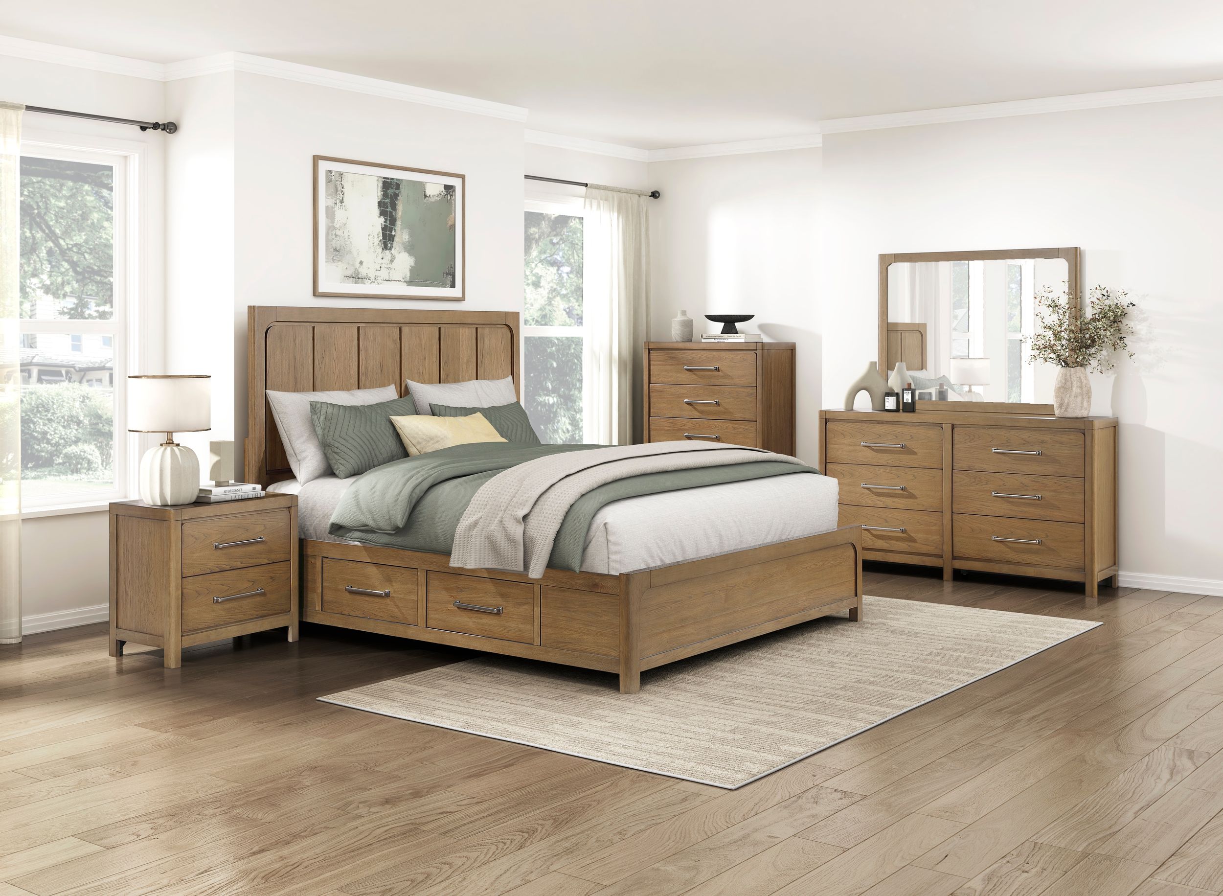Charlotte Rectangular Wood Mirror
