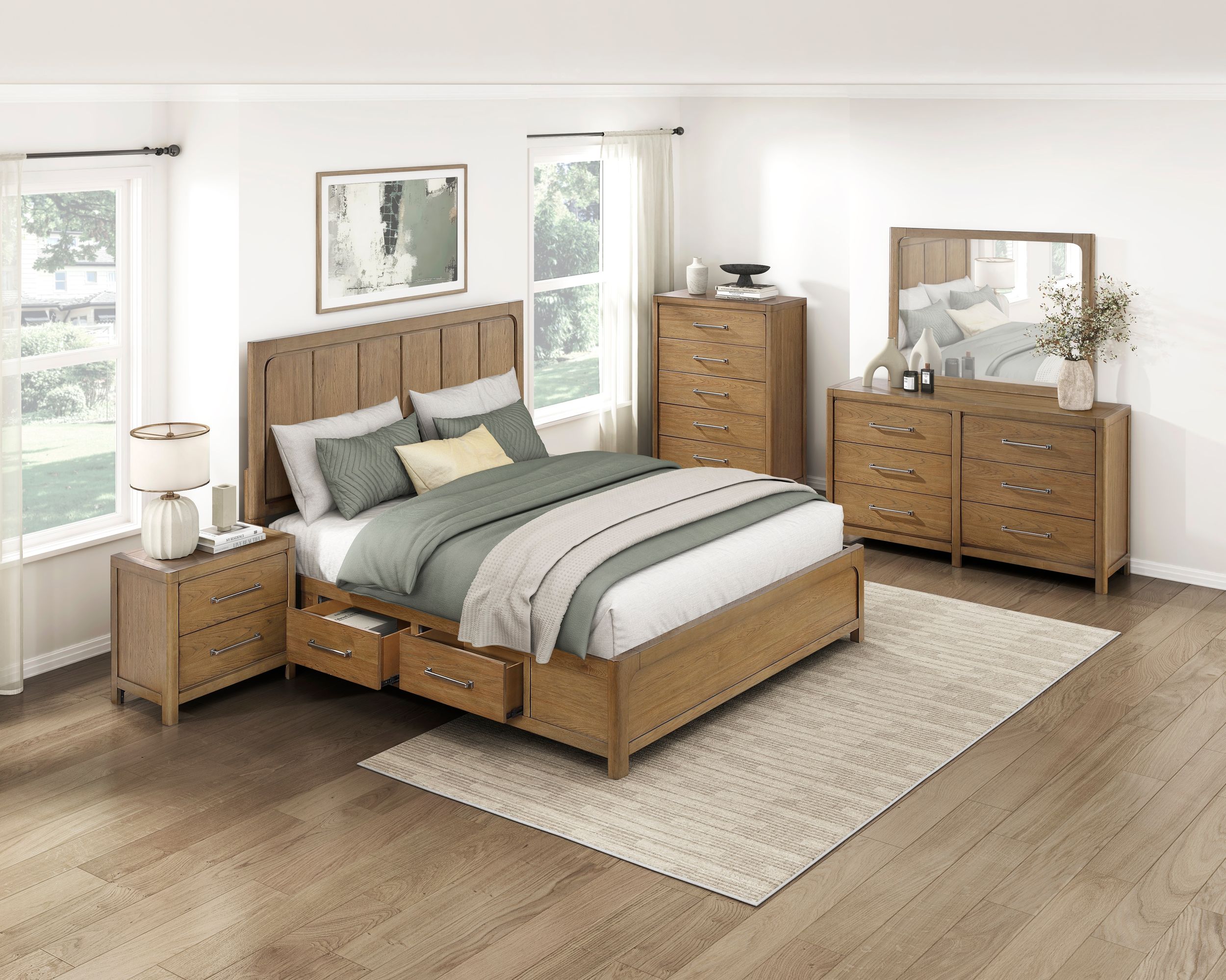 Charlotte Rectangular Wood Mirror